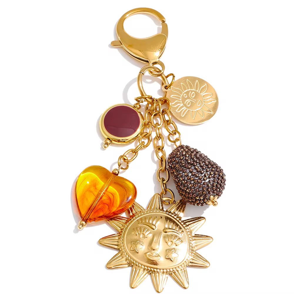 
                  
                    Boho Sun Charm Key Ring
                  
                