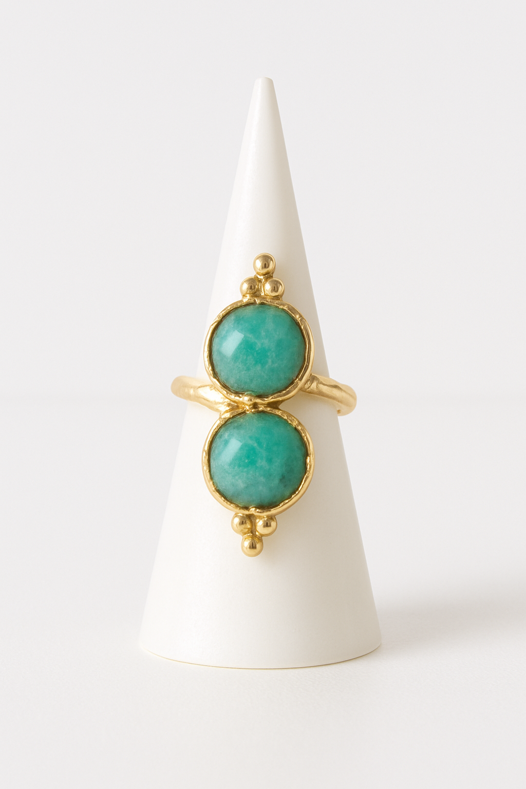 
                  
                    Boho & Mala Calming Amazonite Gold Ring (adjustable)
                  
                