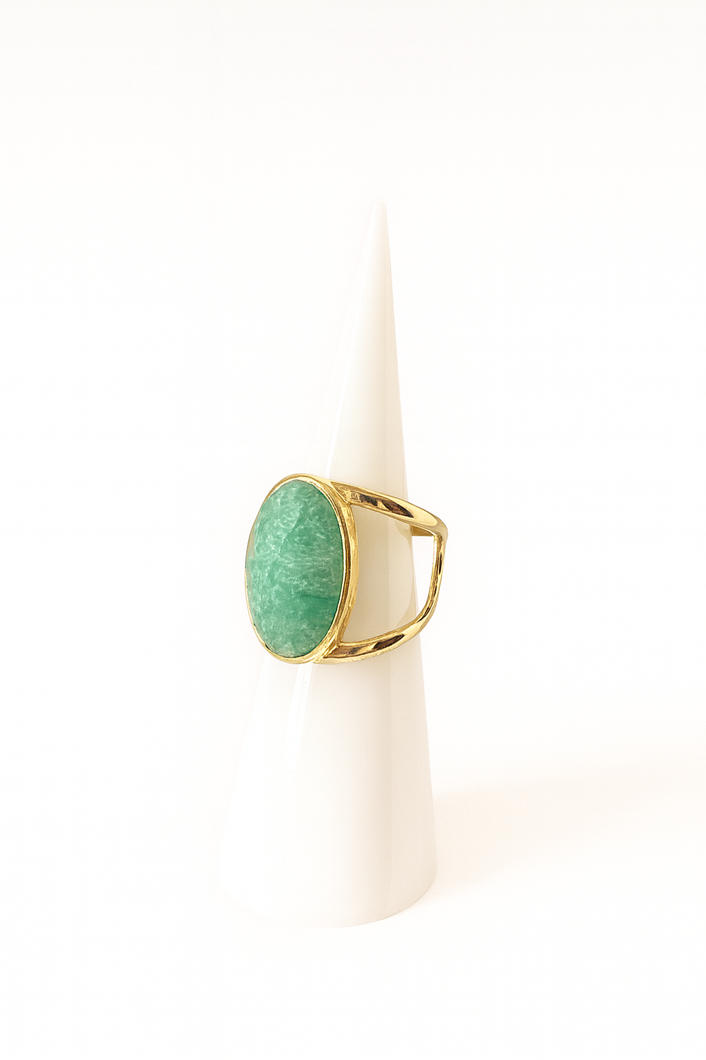 
                  
                    Boho & Mala Calming Amazonite Gold Ring (adjustable)
                  
                