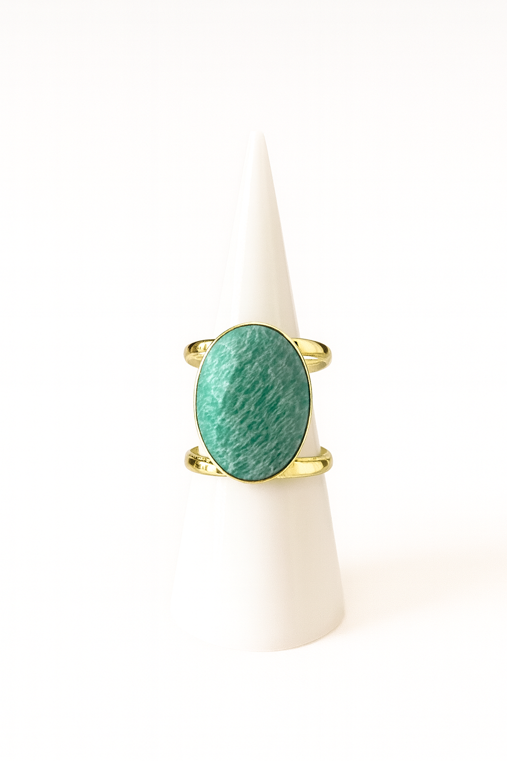 
                  
                    Boho & Mala Calming Amazonite Gold Ring (adjustable)
                  
                