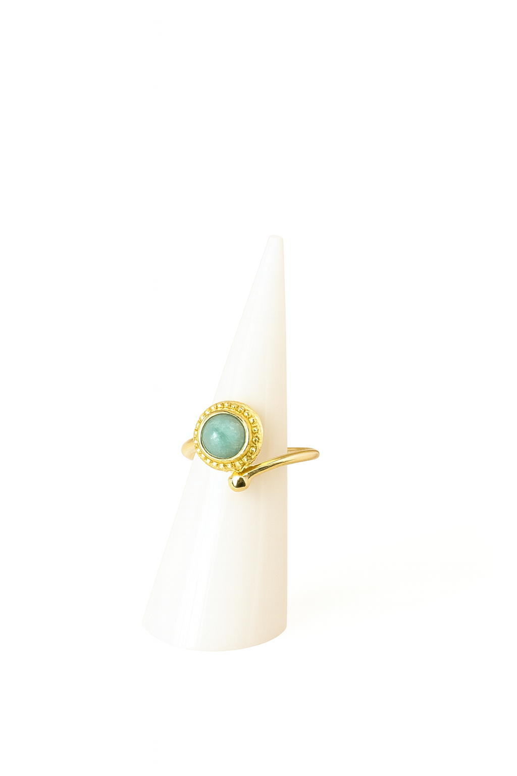 
                  
                    Boho & Mala Calming Amazonite Gold Ring (adjustable)
                  
                