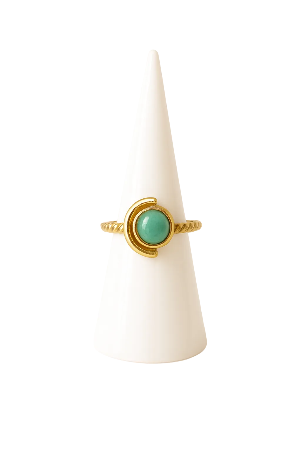 
                  
                    Boho & Mala Calming Amazonite Gold Ring (adjustable)
                  
                