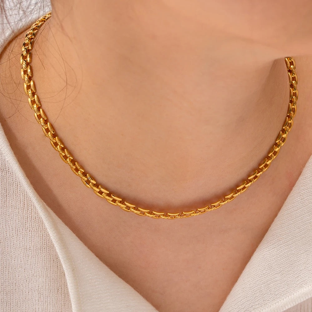 
                  
                    Gold Plated Stainless Steel Waterproof & Tarnish-Free Necklaces- Boho Jewellery For Everyday Wear
                  
                