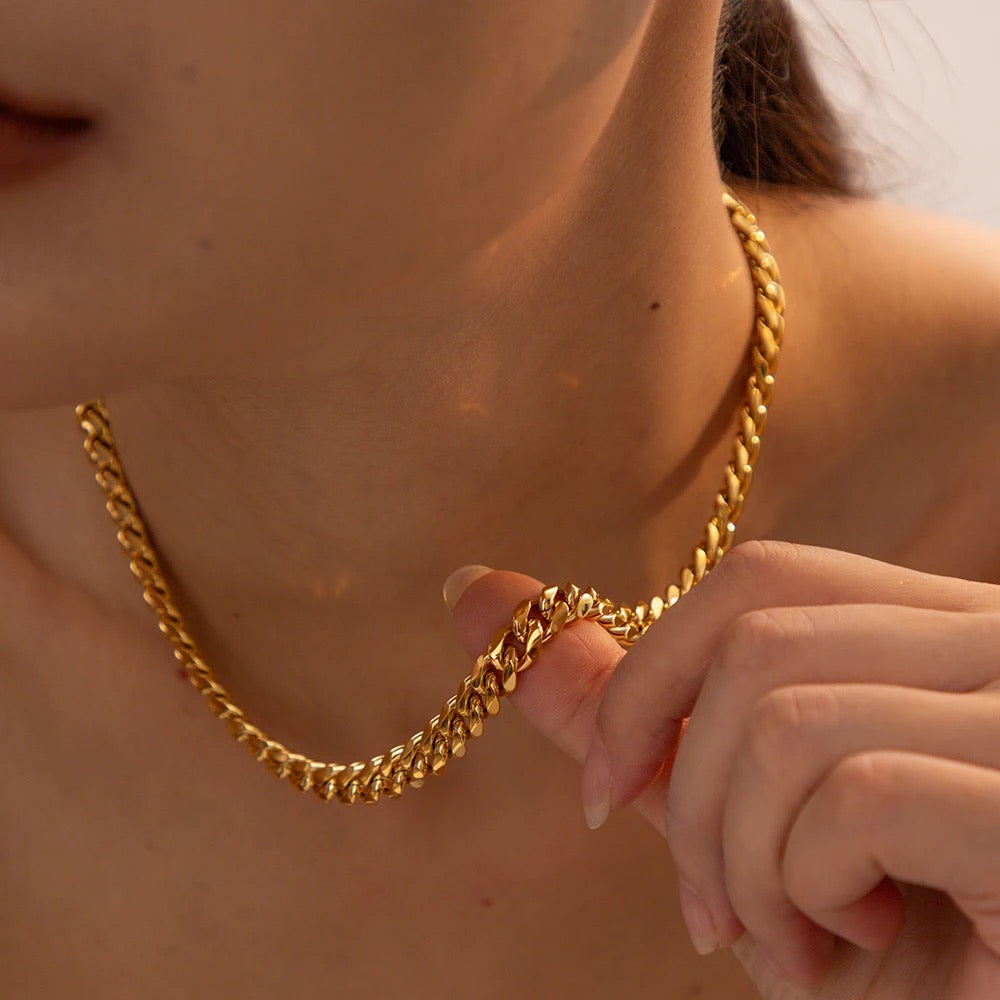 
                  
                    Gold Plated Stainless Steel Waterproof & Tarnish-Free Necklaces- Boho Jewellery For Everyday Wear
                  
                