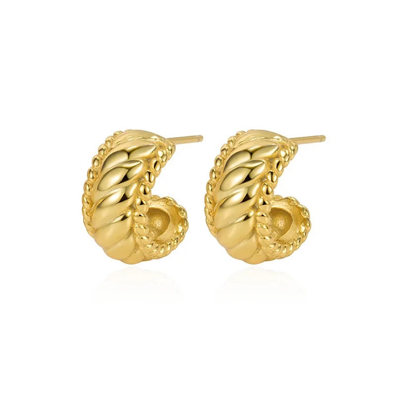 Australian Owned Boho And Mala Dainty Huggies Hoop Gold Plated Sterling Silver Statement Earring Everyday Wear Earrings Boho Jewellery