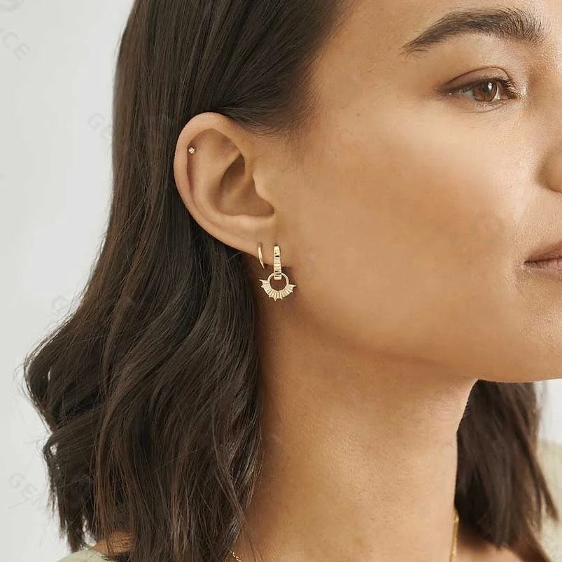 
                  
                    Boho & Mala Sterling Silver Hoop Huggie Earrings
                  
                