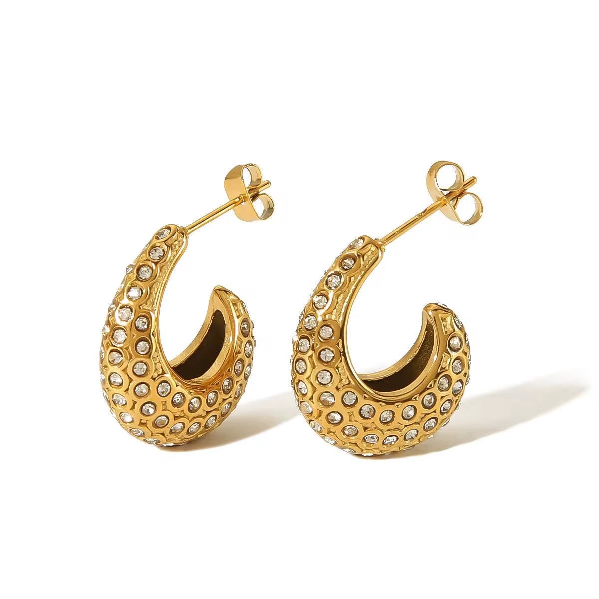 
                  
                    Gold Plated Hoop Stainless Steel Waterproof & Tarnish-Free Earrings- Boho Jewellery For Wild Souls
                  
                