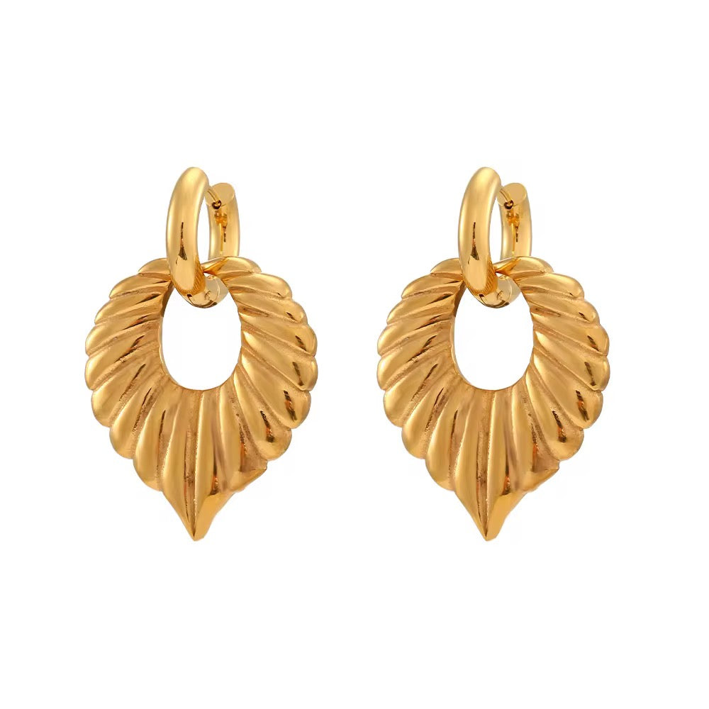 
                  
                    Gold Plated Hoop Stainless Steel Waterproof & Tarnish-Free Earrings- Boho Jewellery For Wild Souls
                  
                