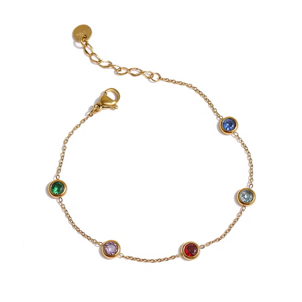 
                  
                    Rainbow Crystal Gold Bracelet – Boho & Mala jewellery
                  
                