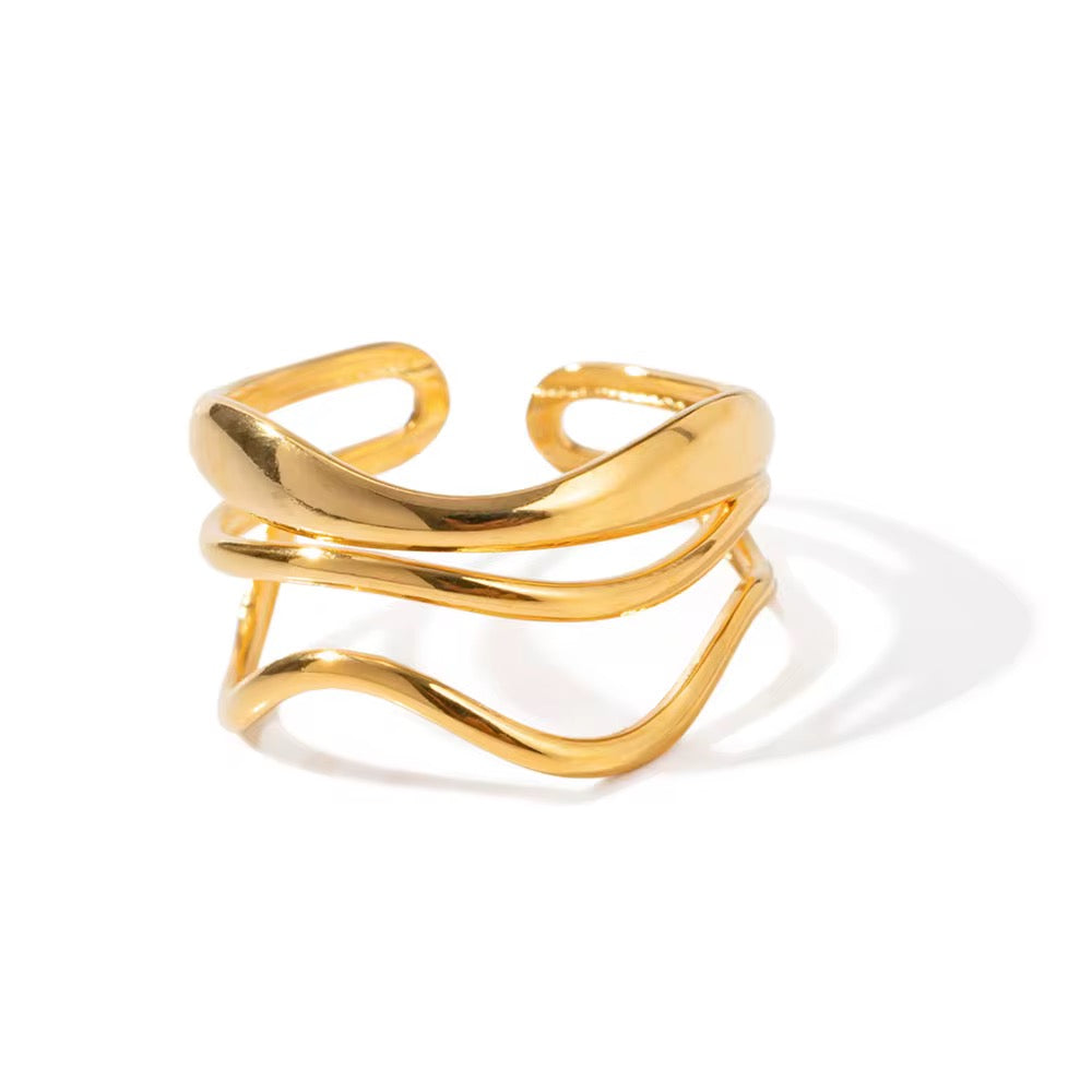 
                  
                    Sculpted Wave Gold Ring
                  
                
