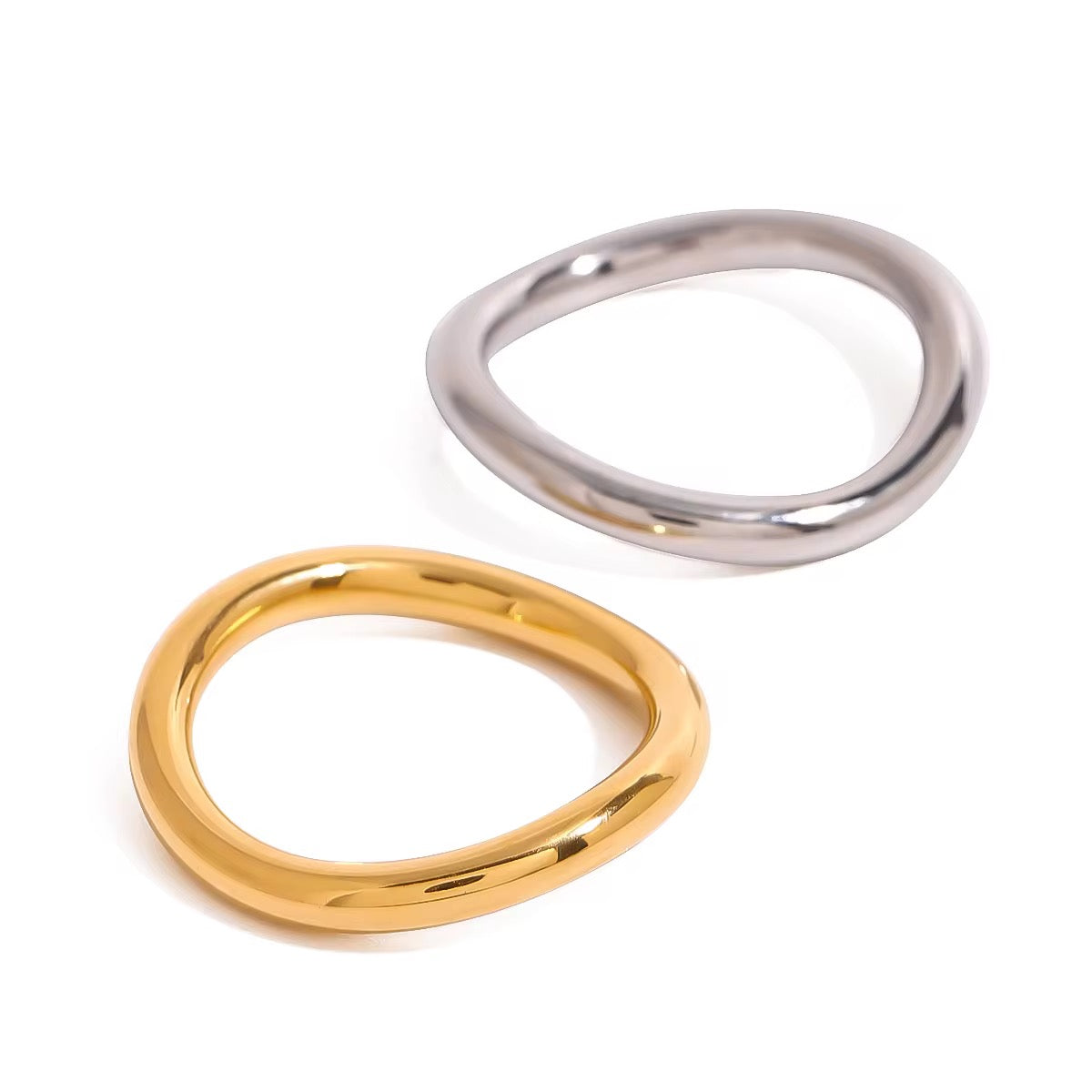 
                  
                    Molten Oval Ring Set
                  
                