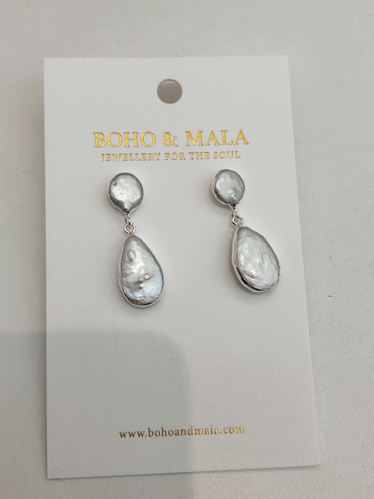 Freshwater Silver Drop Earrings original product photo