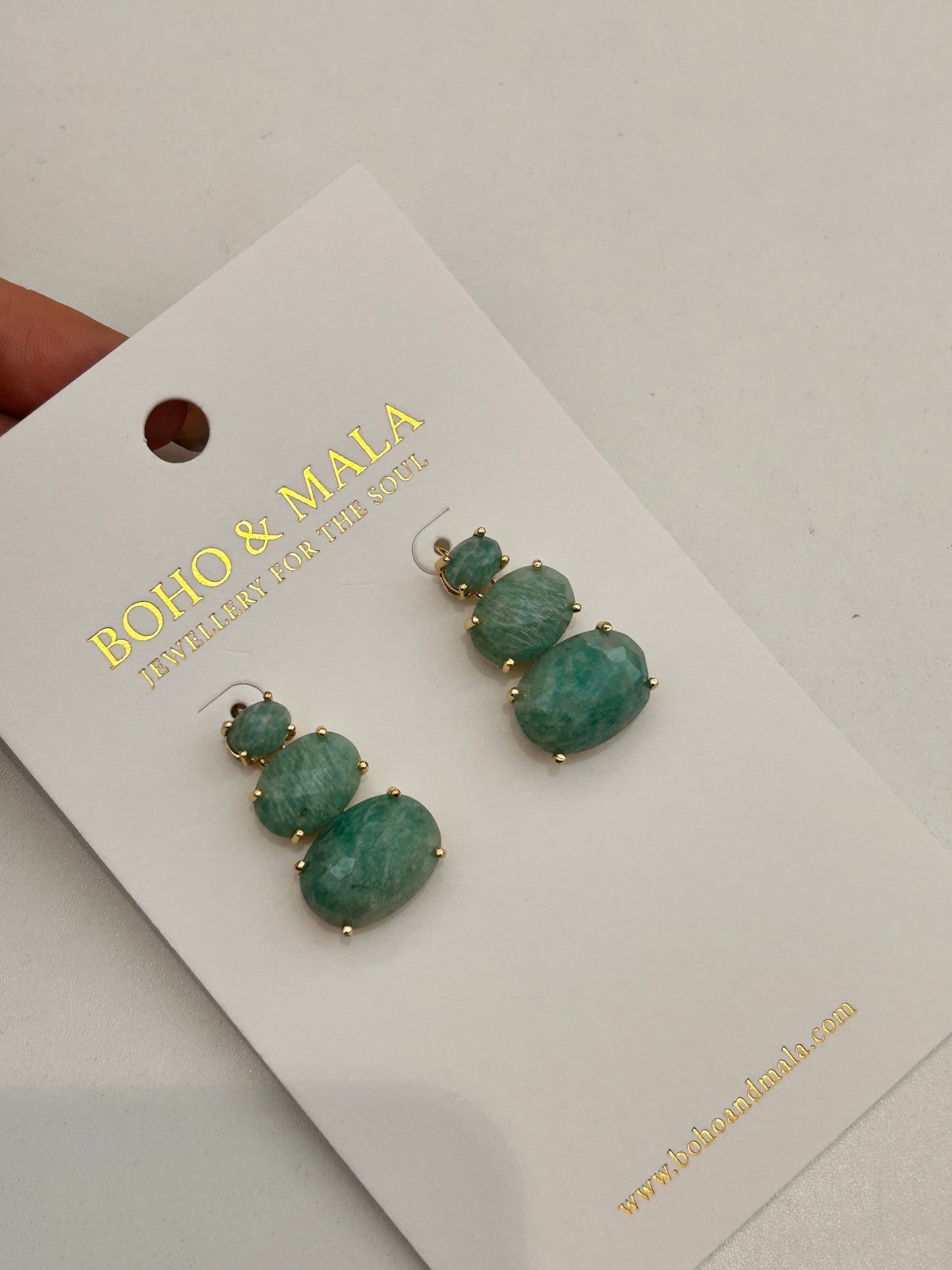 Avani Amazonite Triple Drop Earrings ✨ original product photo