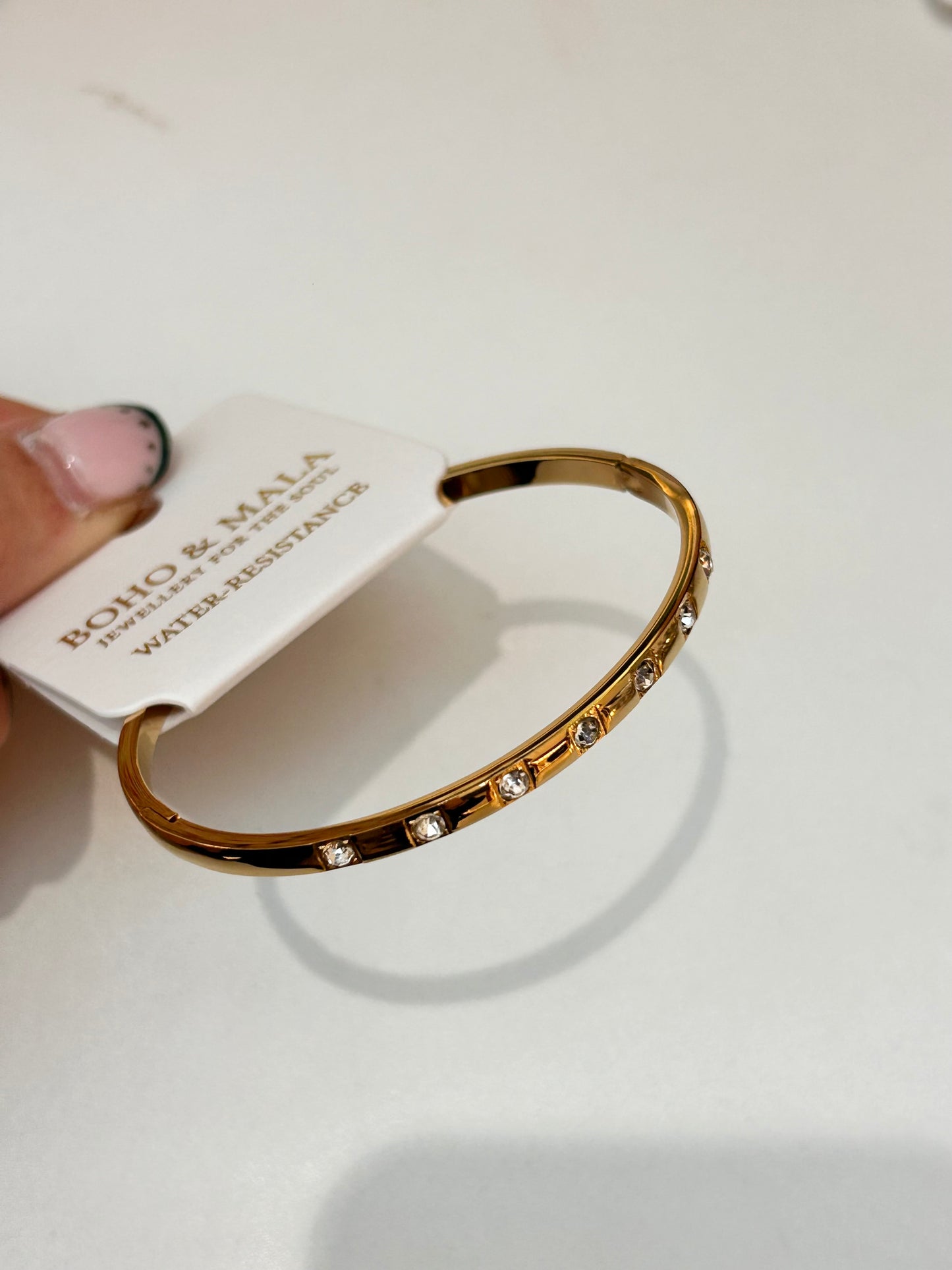 
                  
                    Liora Gold Set Crystal Bangle – Boho & Mala jewellery
                  
                