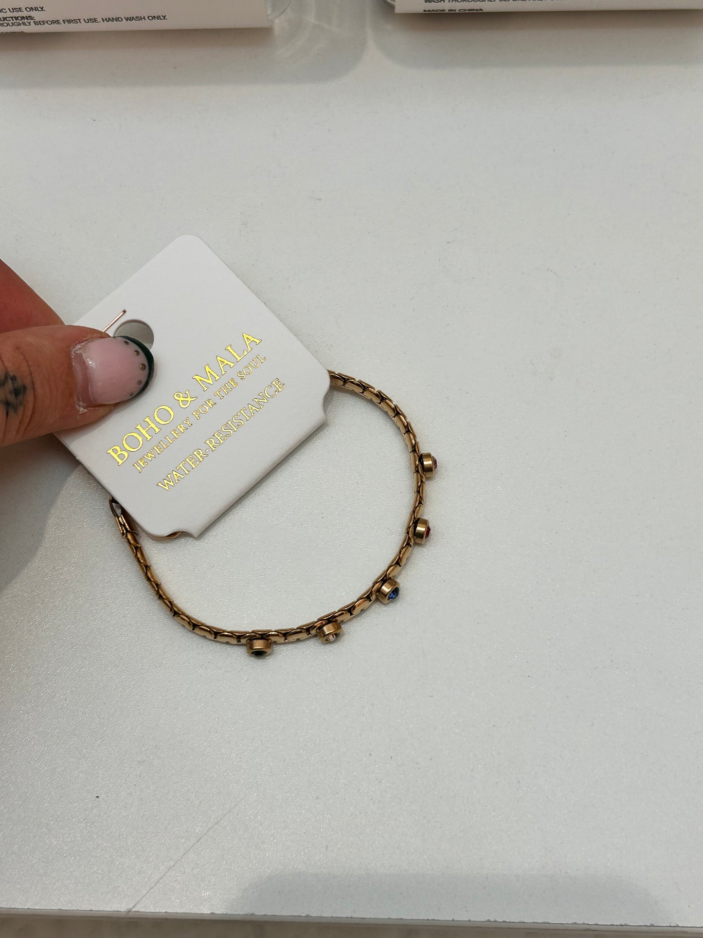 
                  
                    Mira Gold Multicolour Link Bangle – Boho & Mala jewellery
                  
                