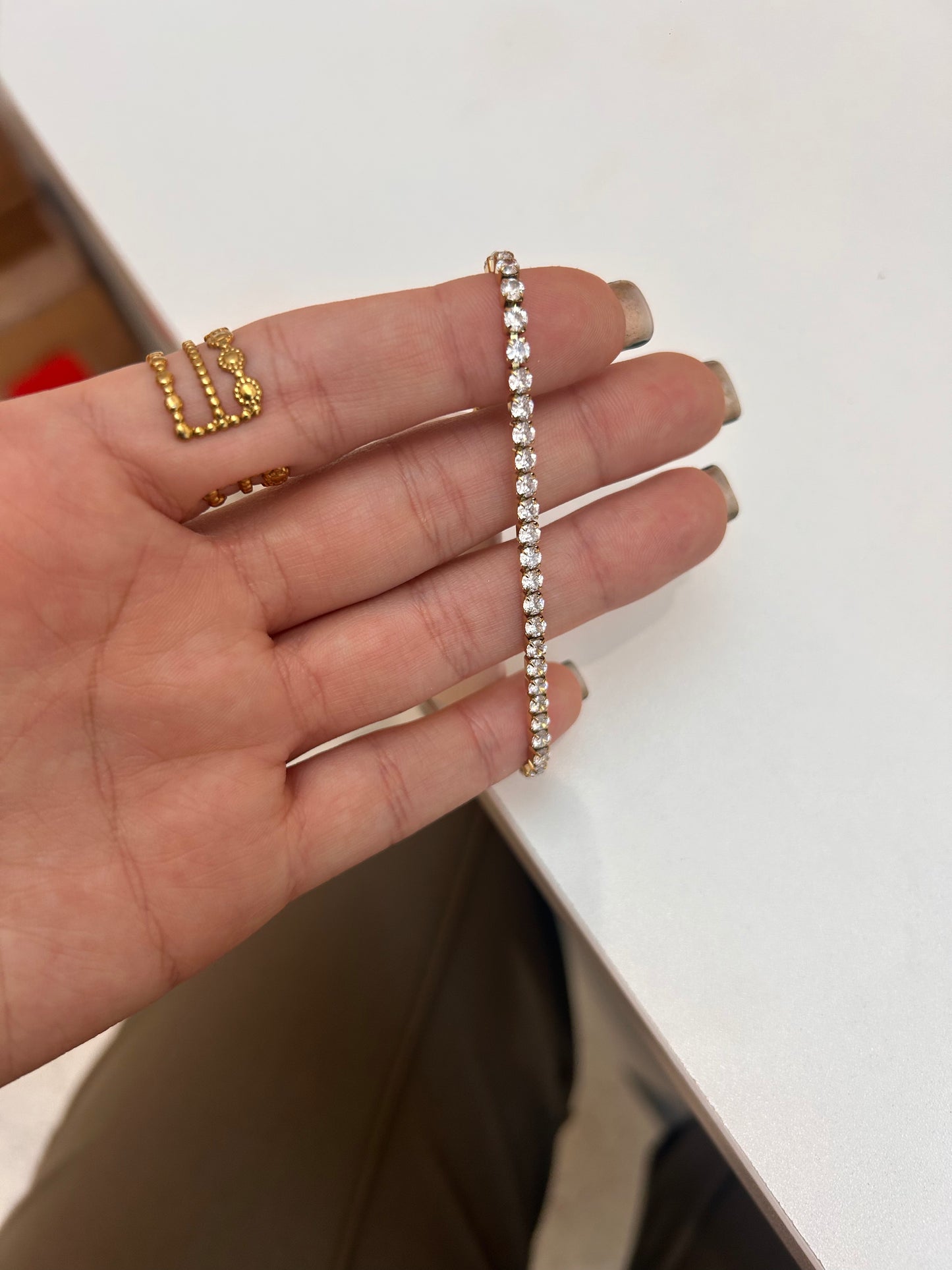 
                  
                    Luciana Gold Classic Crystal Tennis Bracelet
                  
                