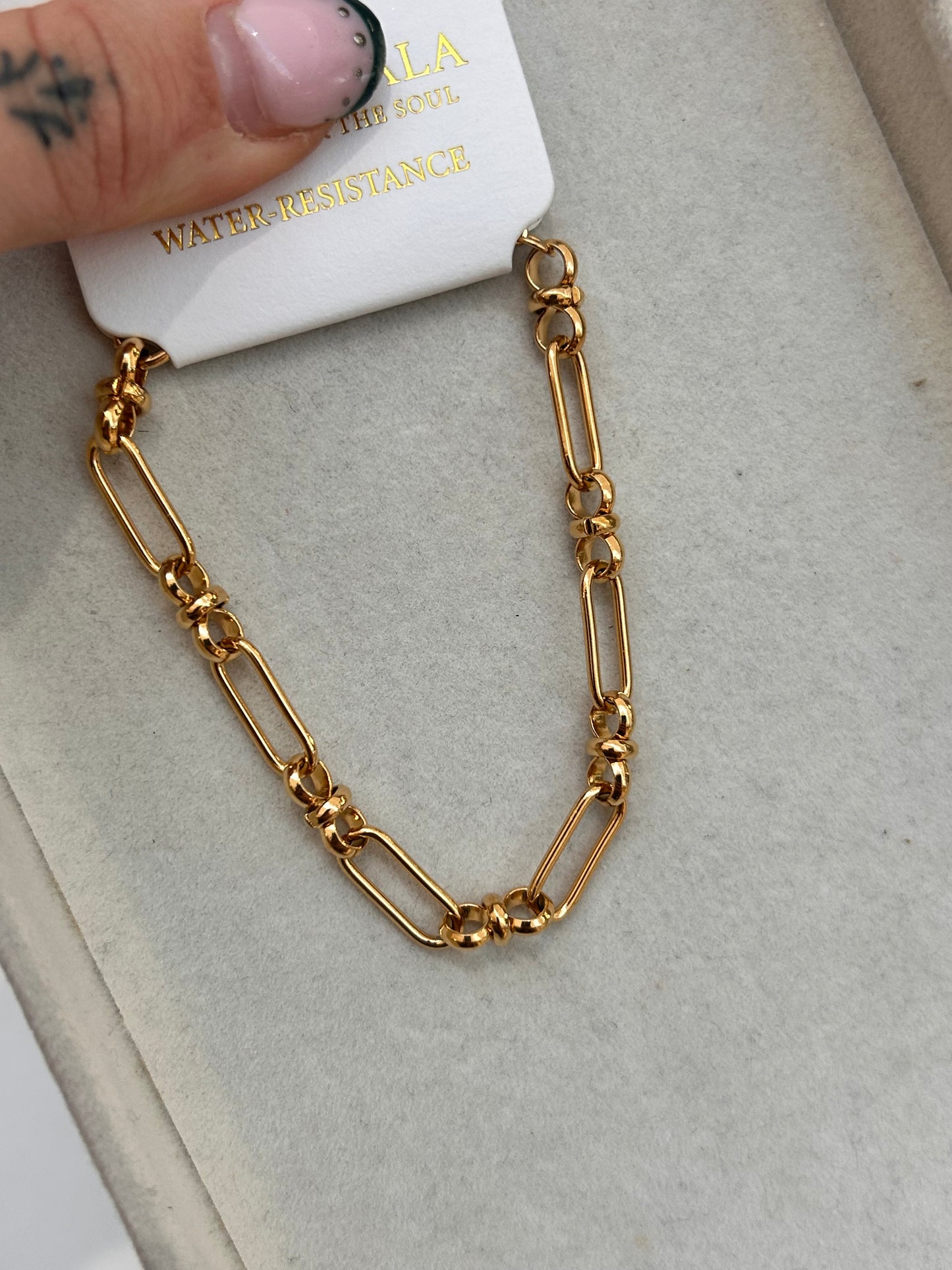 
                  
                    Cosima Gold Mixed Link Bracelet
                  
                