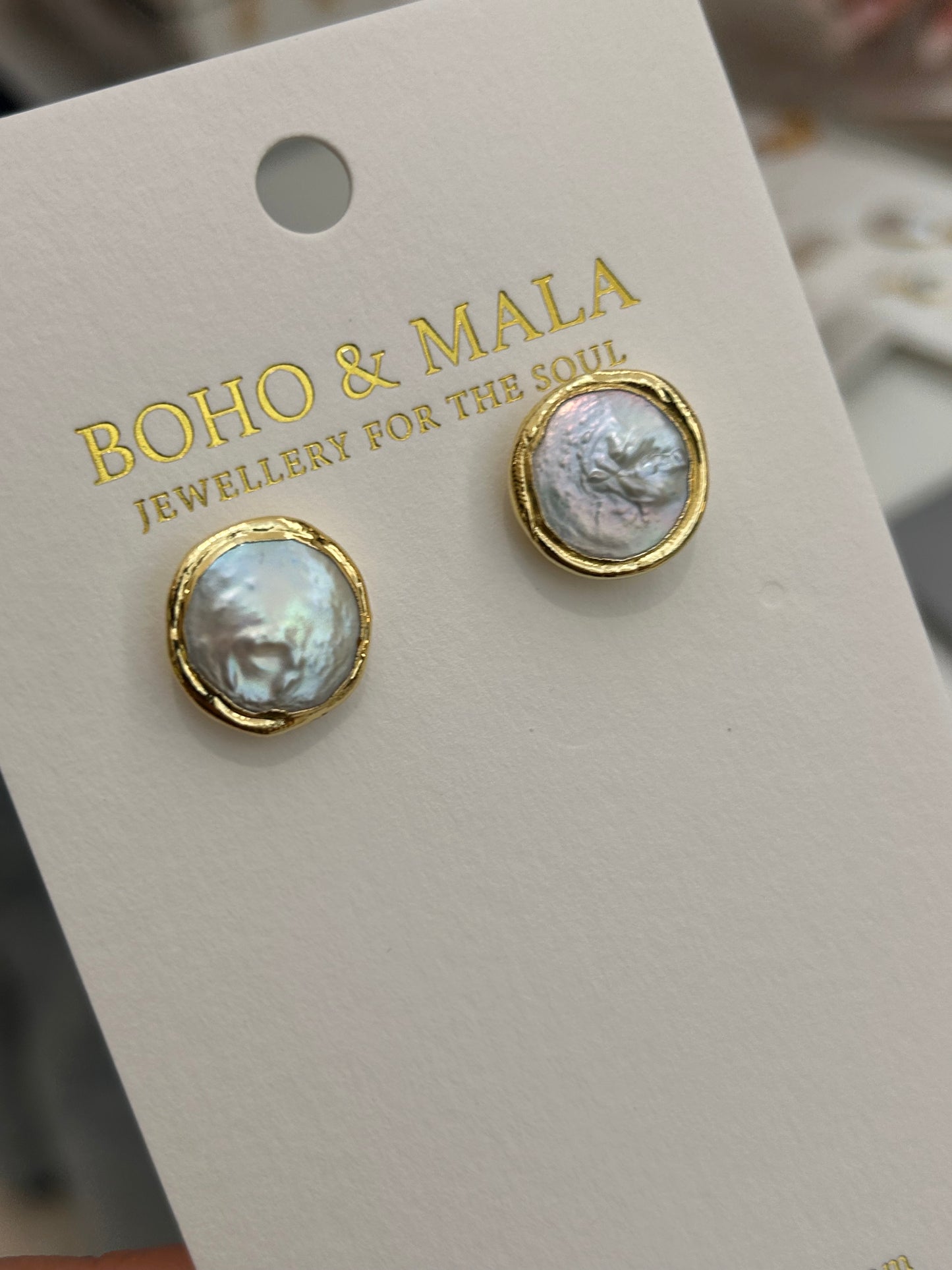 
                  
                    Mirelle Gold Coin Pearl Studs
                  
                
