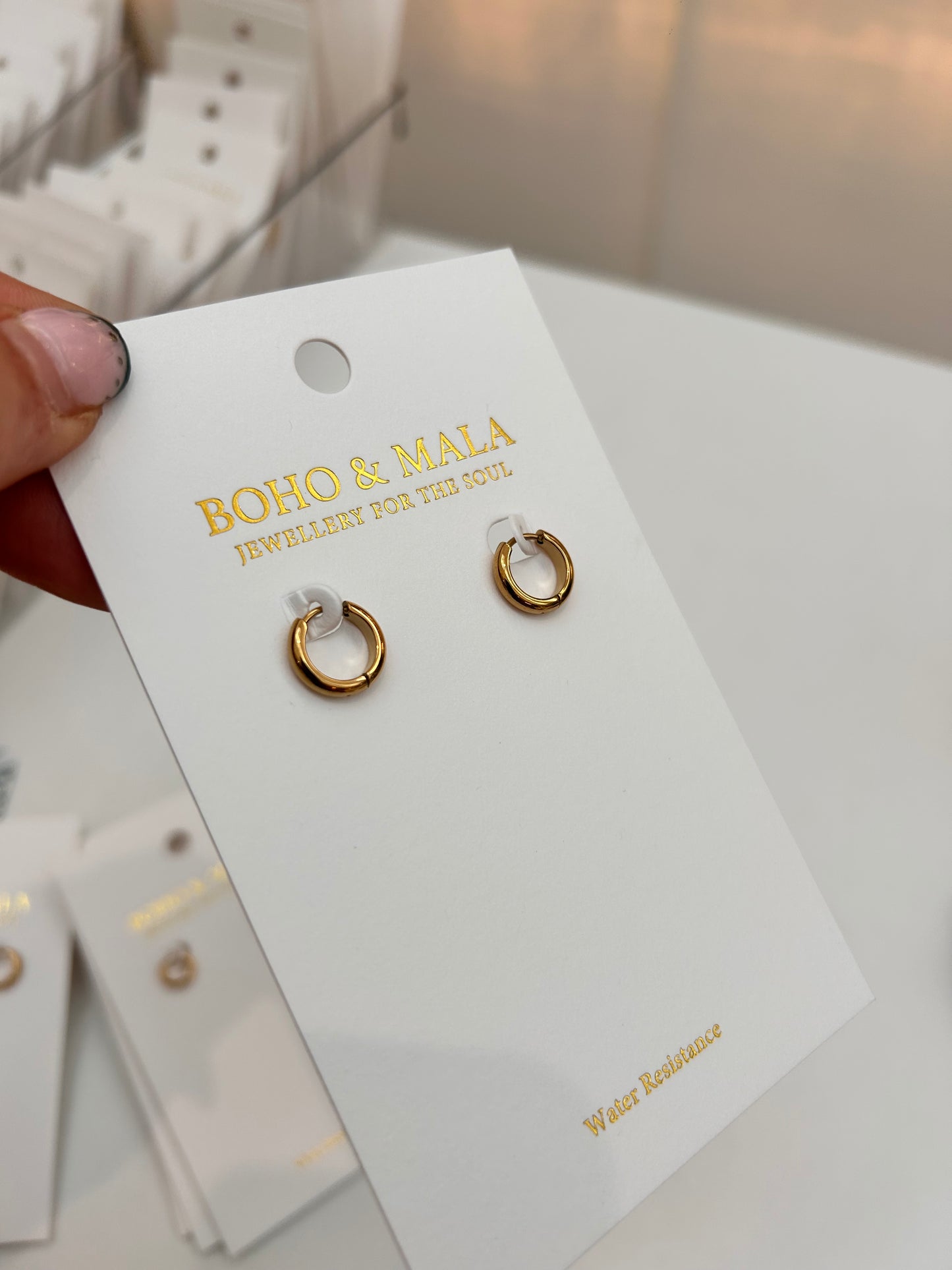 
                  
                    Gold 9mm – Slim Classic Waterproof Hoop Earrings – Boho & Mala jewellery
                  
                