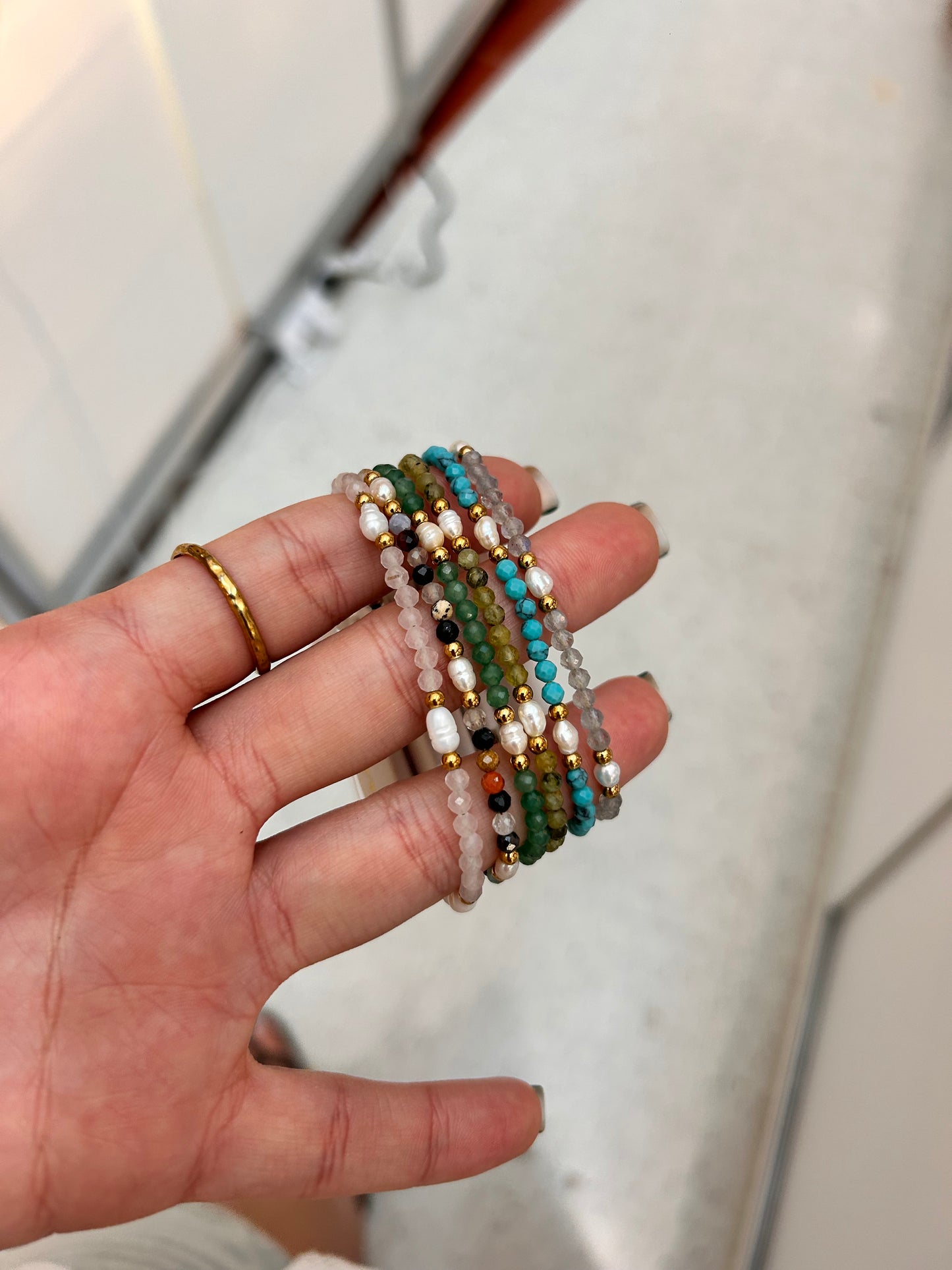 
                  
                    Anaya Gold Pearl & Natural Stone  Beaded Bracelet
                  
                
