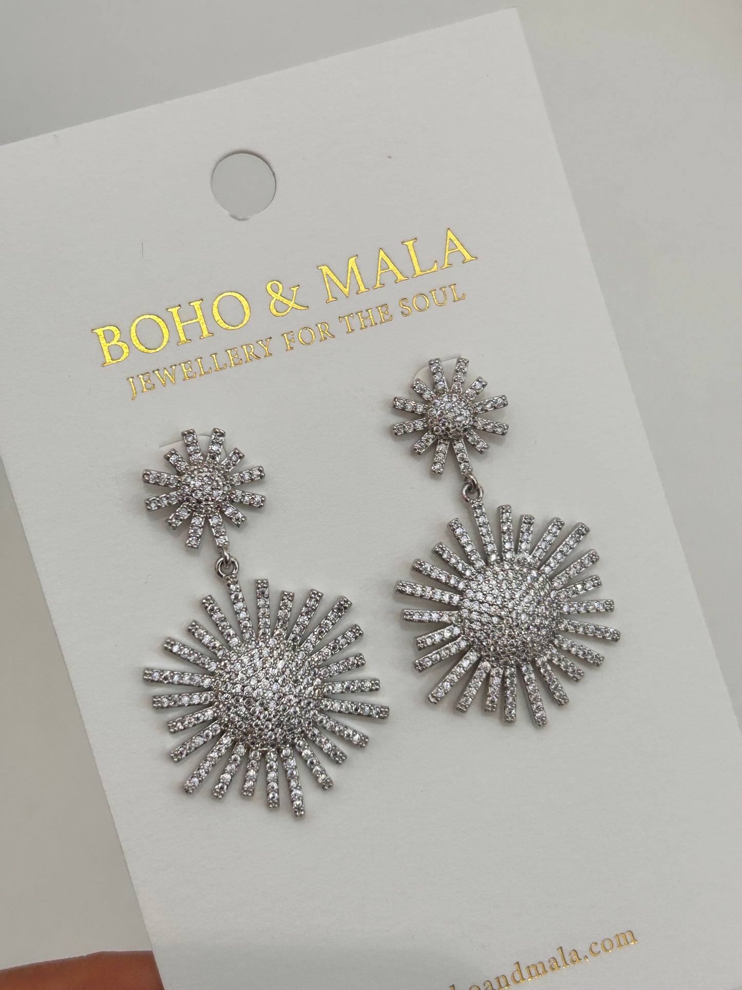 
                  
                    Elysia Silver Crystal Drop Earrings
                  
                