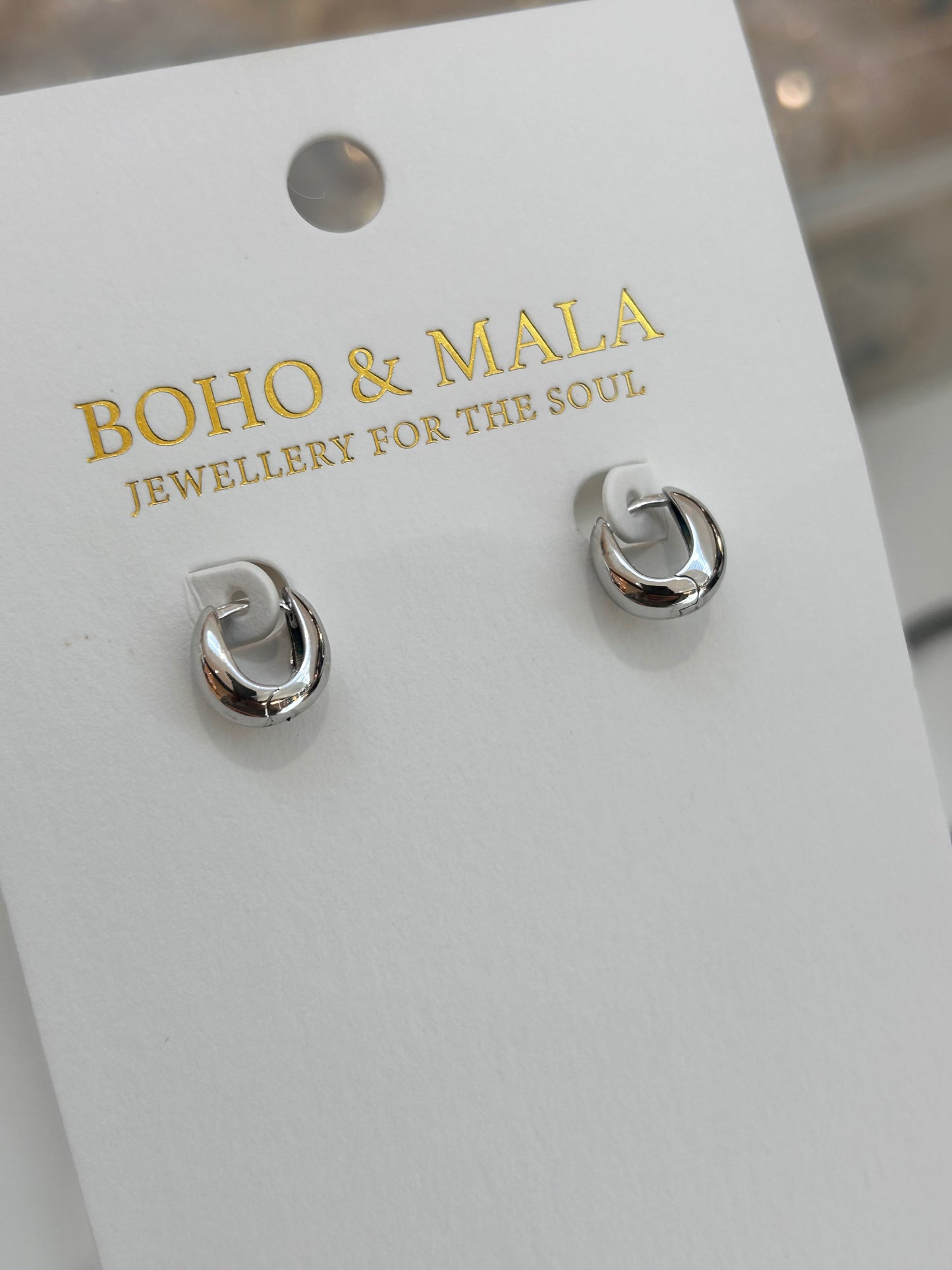 
                  
                    Maelle Silver Mini Chunky Hoop Earrings
                  
                