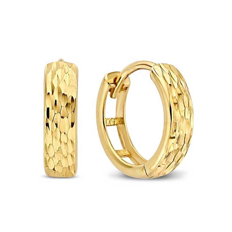 
                  
                    Amara Textured Gold Huggie Earrings original image
                  
                