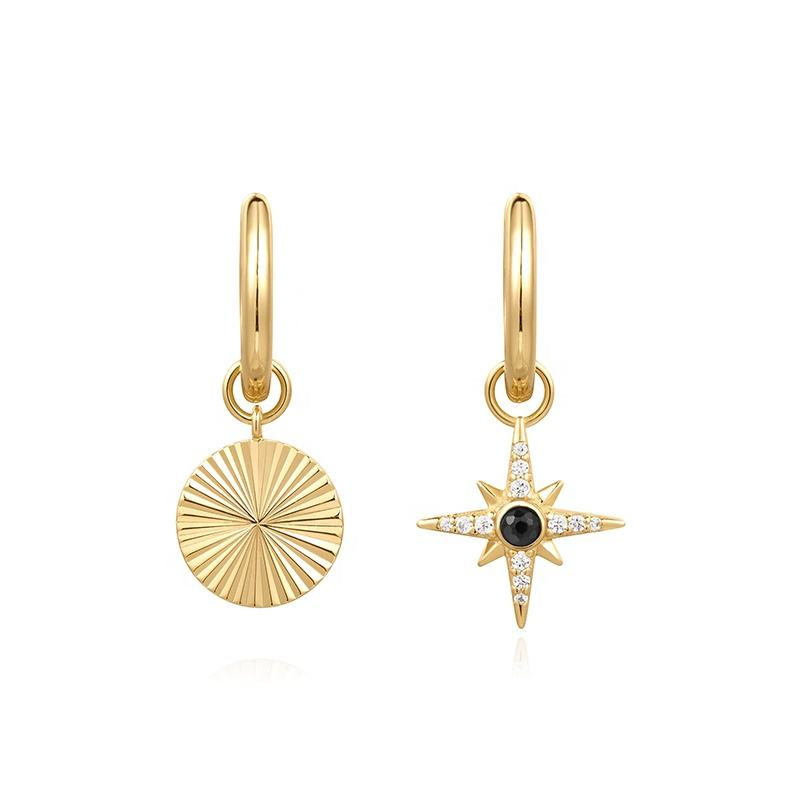
                  
                    Celeste Sun & Star Huggie Earrings original image
                  
                