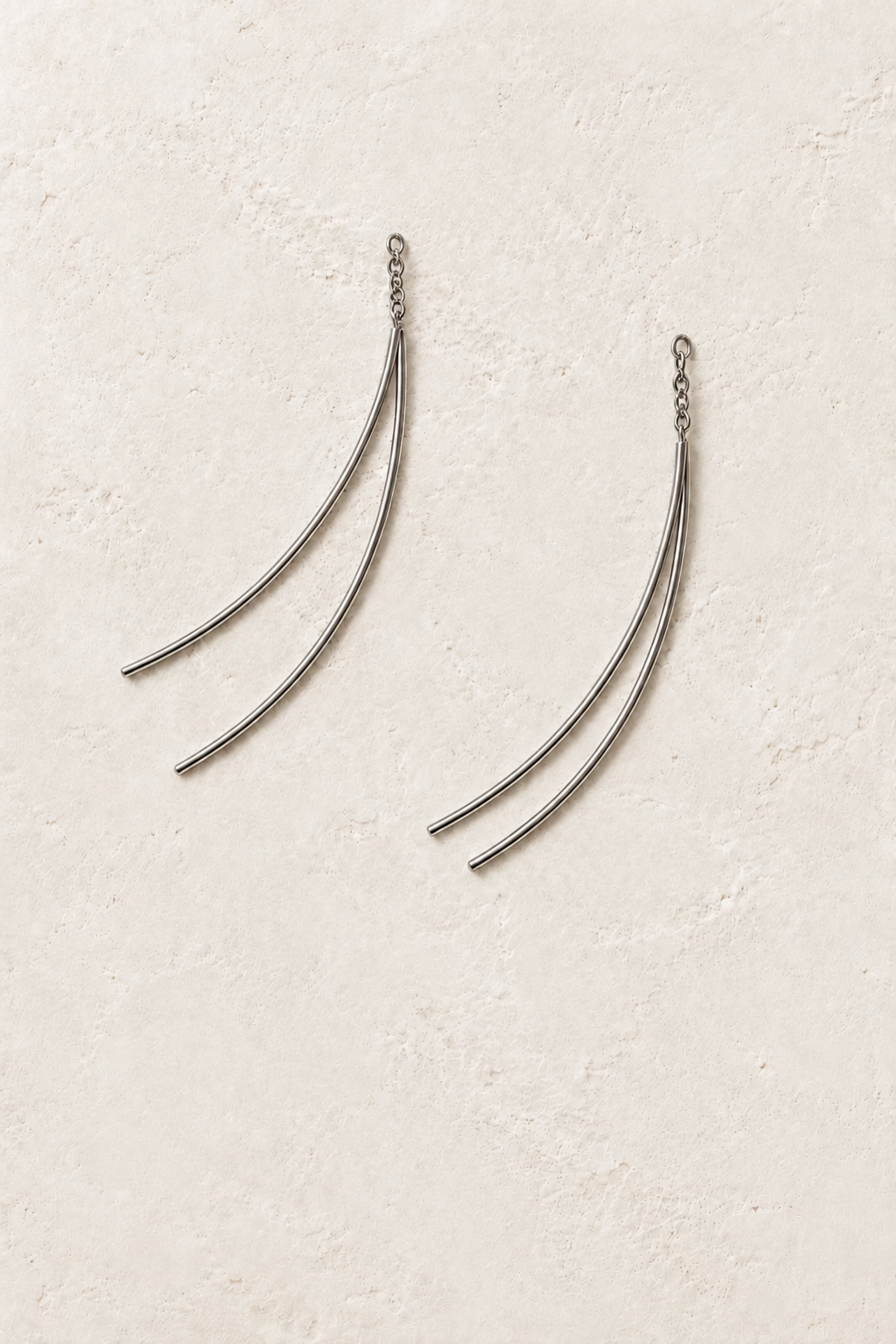 
                  
                    Vela Twin Arc Drop Earrings – Sterling Silver
                  
                