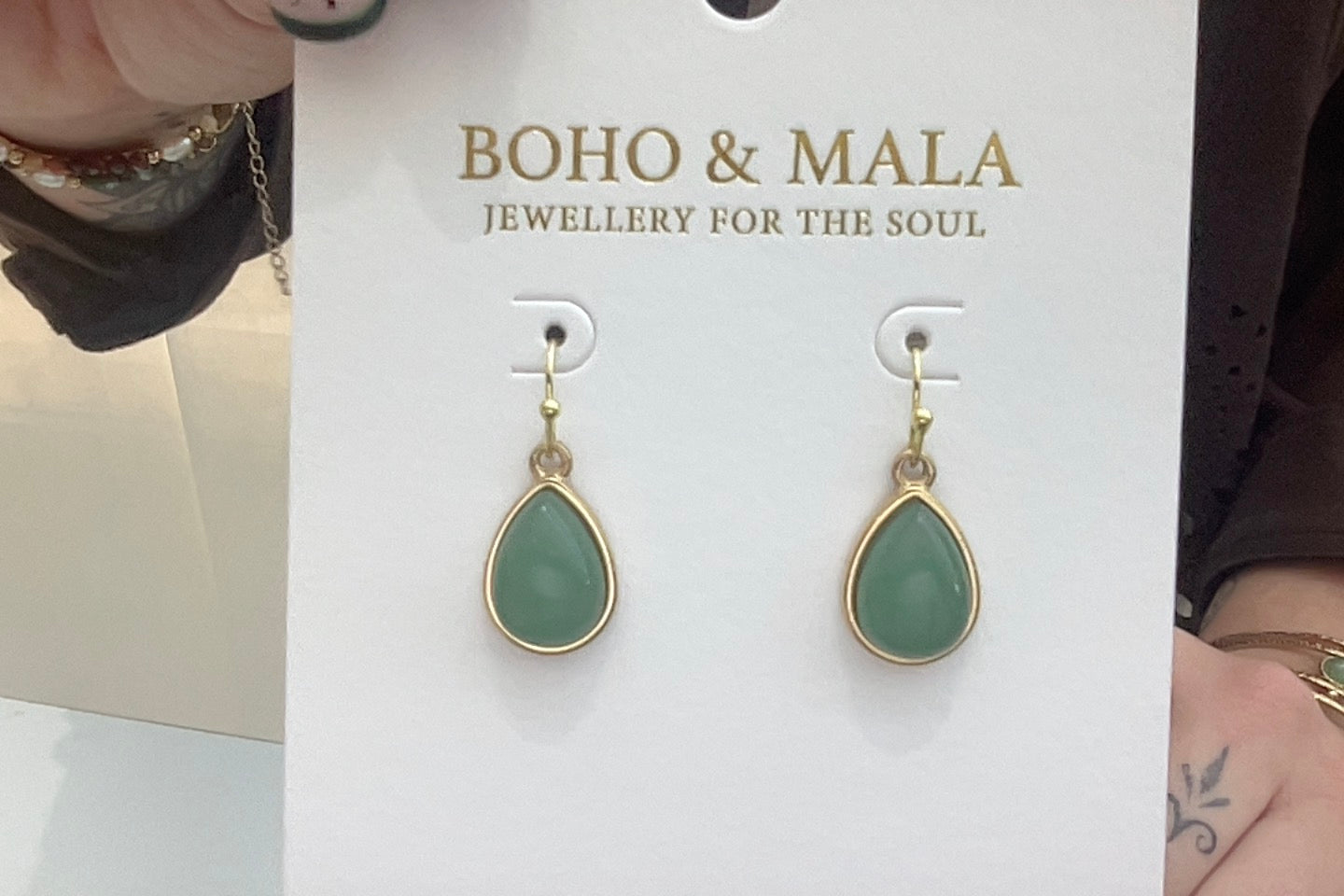 
                  
                    Aviana Green Teardrop Earrings
                  
                