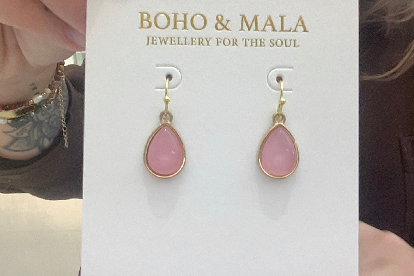 
                  
                    Aviana Pink Teardrop Earrings
                  
                