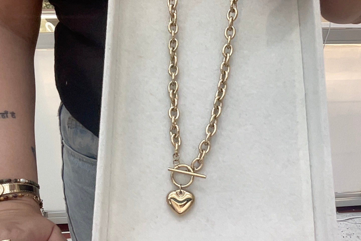
                  
                    Amora Gold Heart Toggle Necklace
                  
                