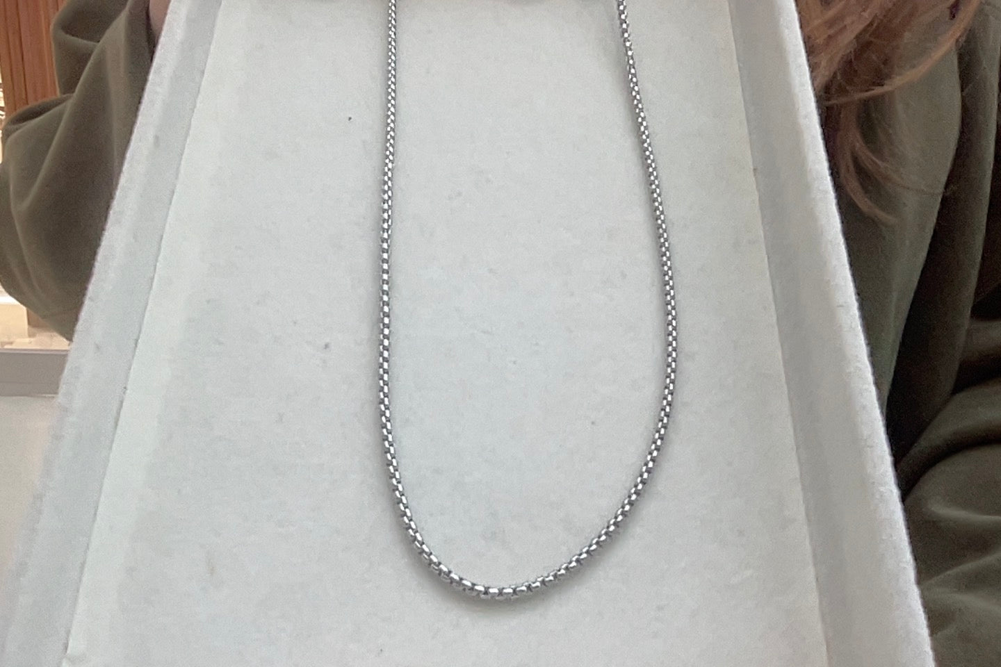 Silver Siena Box Chain Necklace – Boho & Mala jewellery