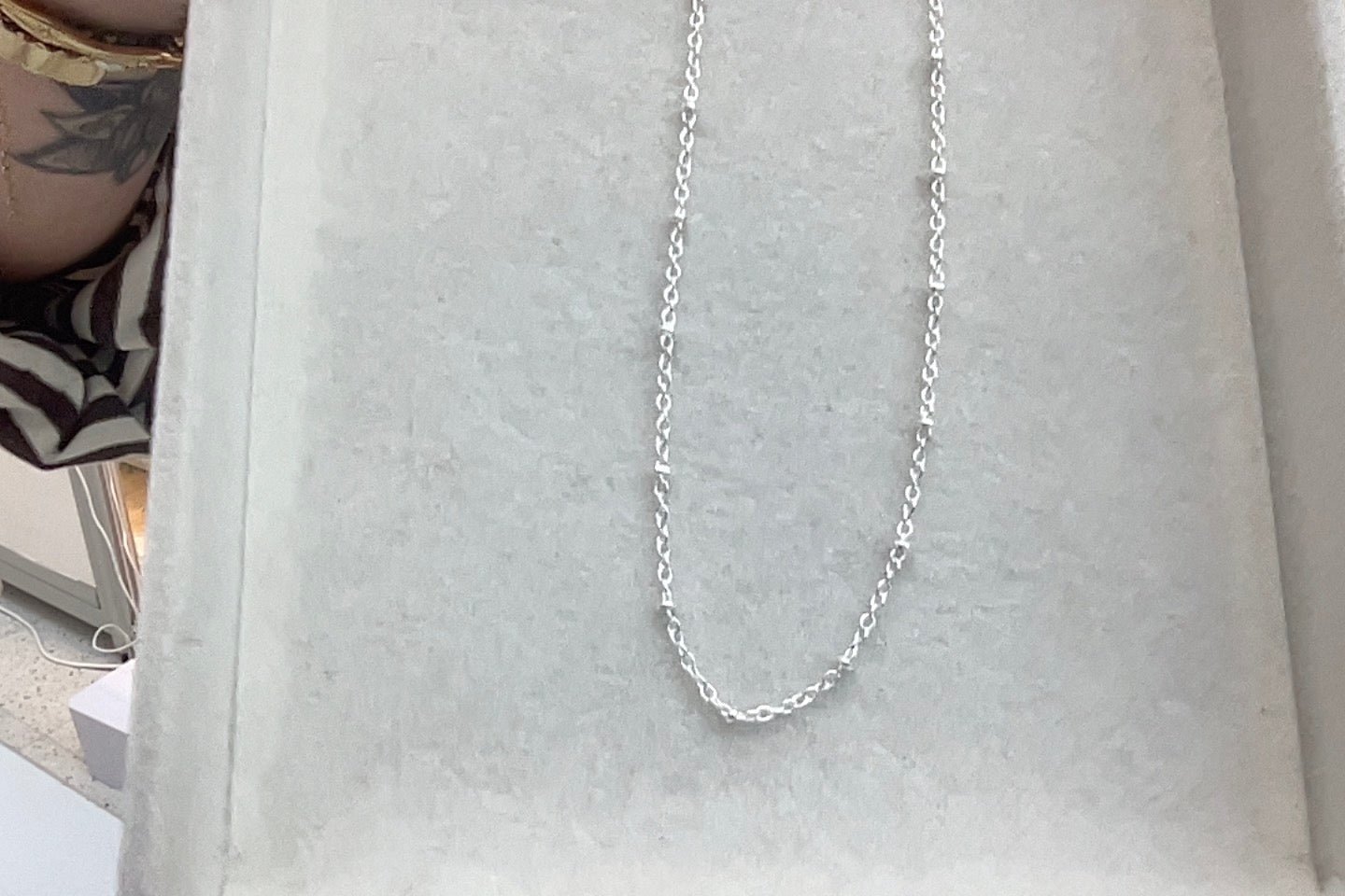 Elaria Silver Chain Necklace original necklace display photo