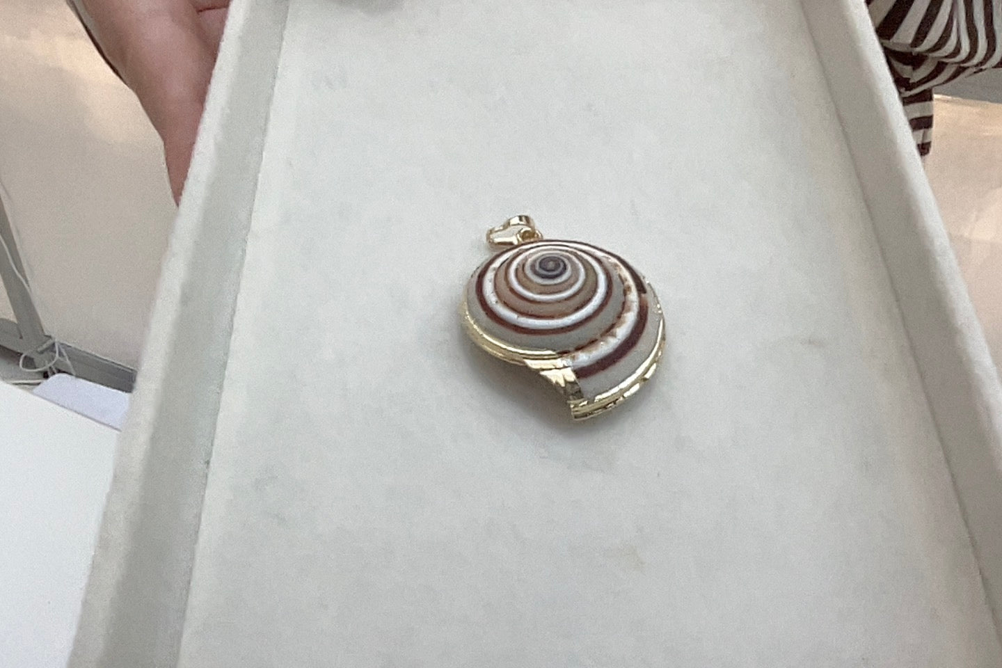 
                  
                    Nerina Spiral Shell Charm Pendant – Boho & Mala jewellery
                  
                