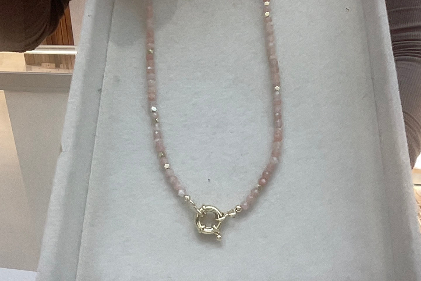 
                  
                    Sahara Blush Pink Necklace – Natural Genuine Gemstones — original display photo
                  
                