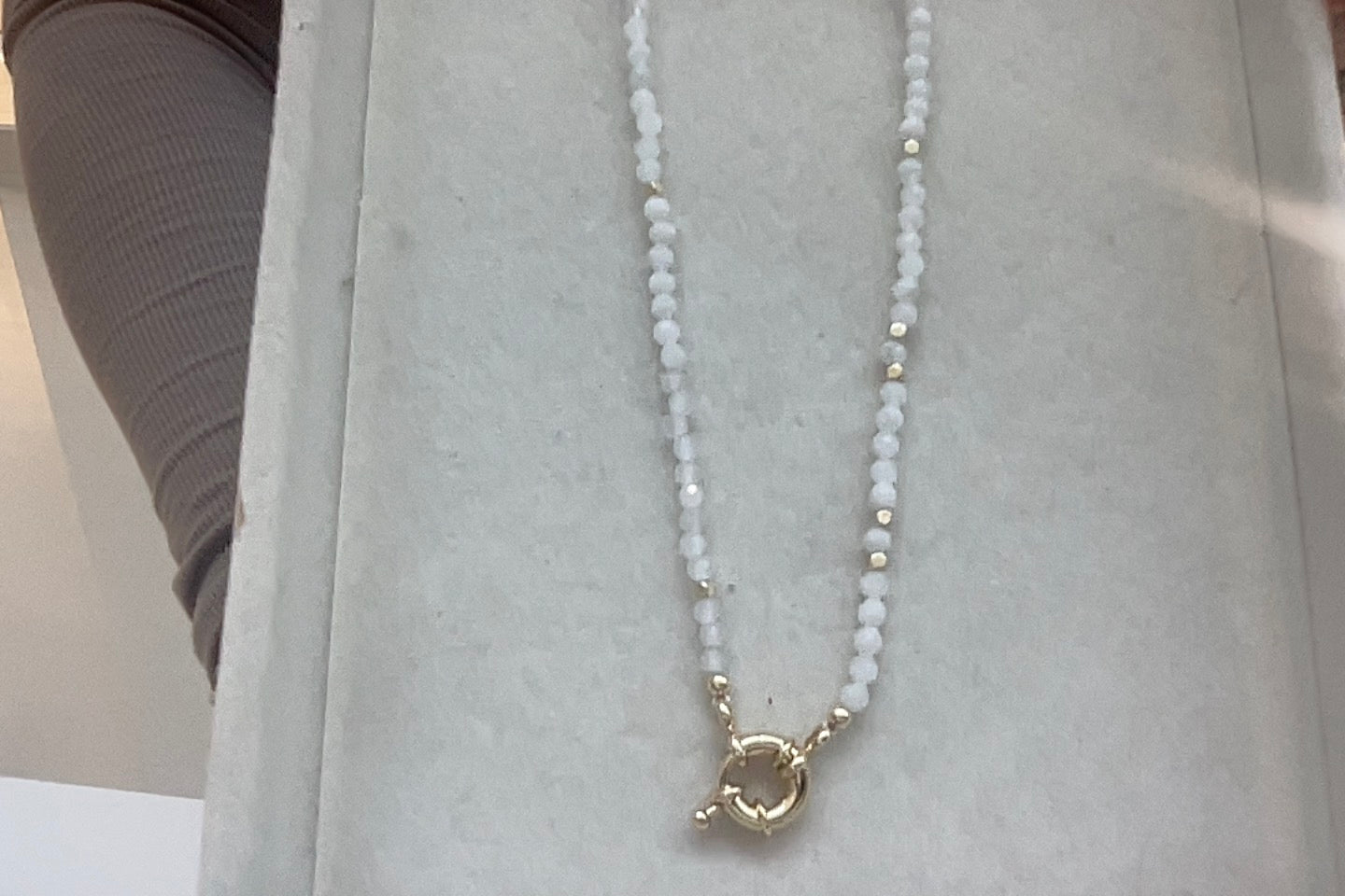 
                  
                    Sahara White Necklace – Natural Genuine Gemstones — original display photo
                  
                