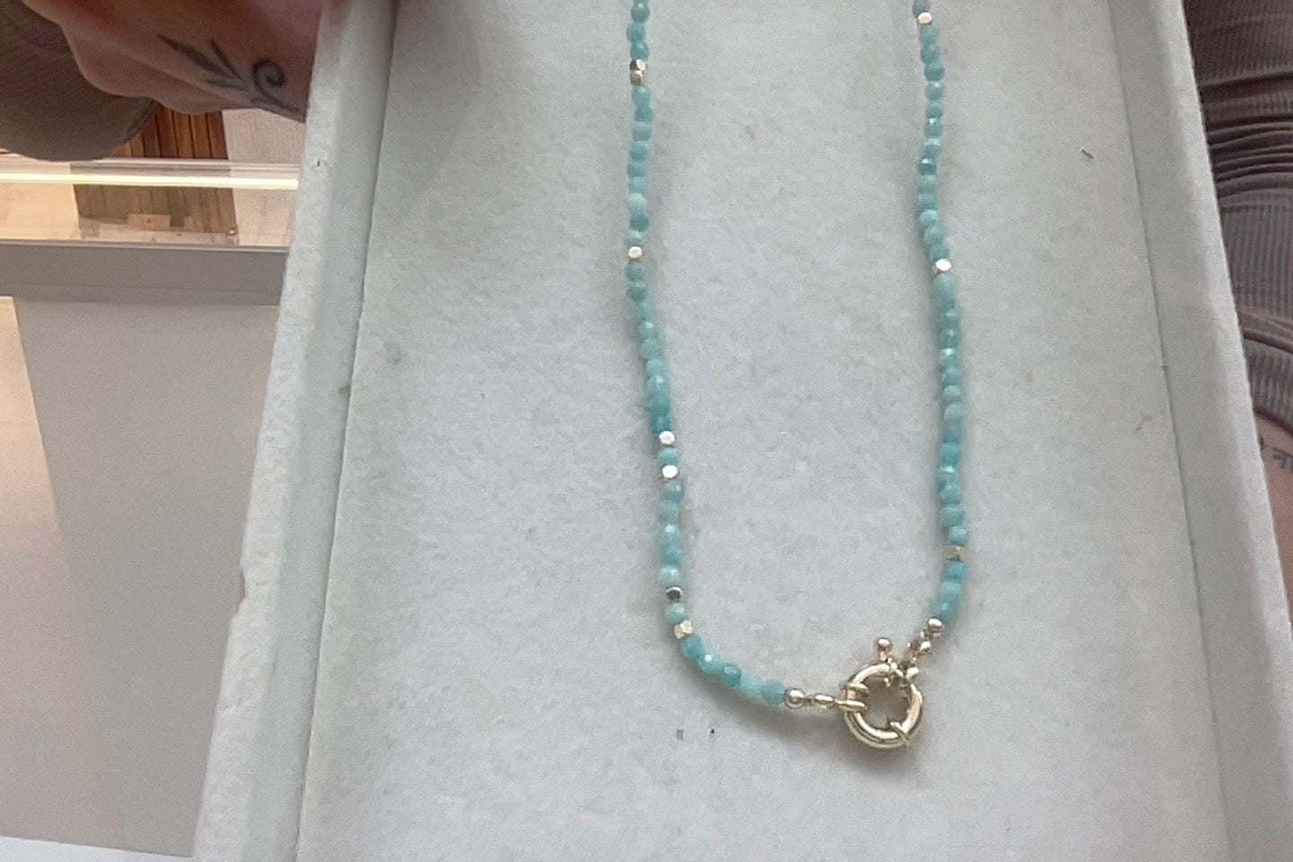 
                  
                    Sahara Sky Blue Necklace – Natural Genuine Gemstones — original display photo
                  
                