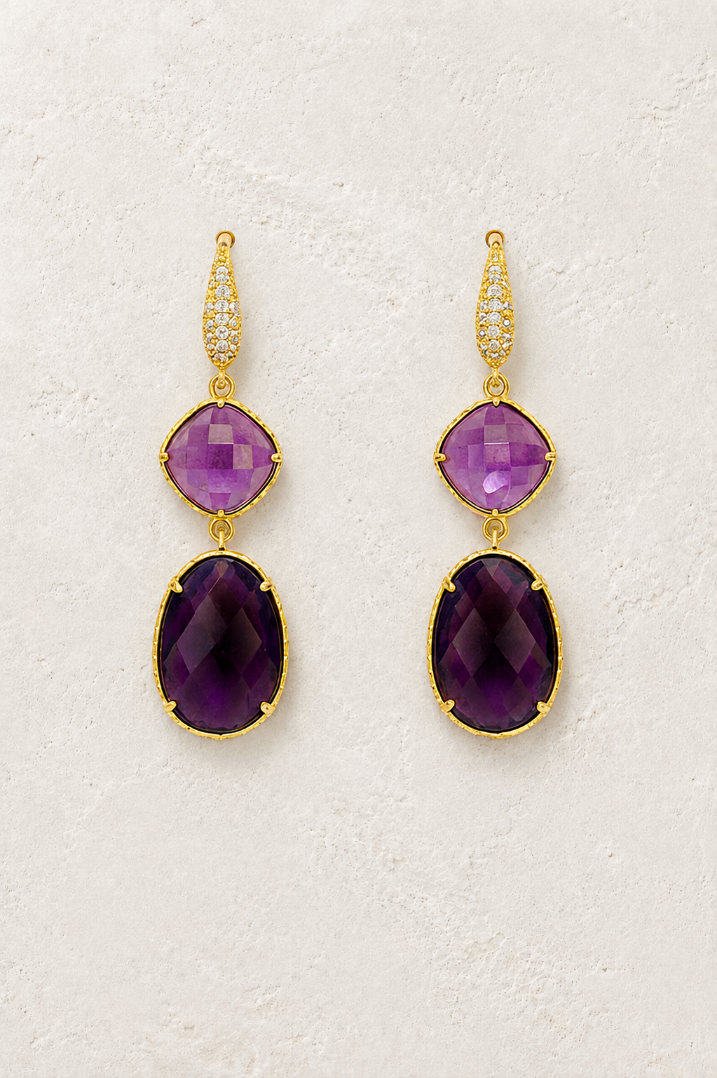 Amara Amethyst genuine gemstone earrings