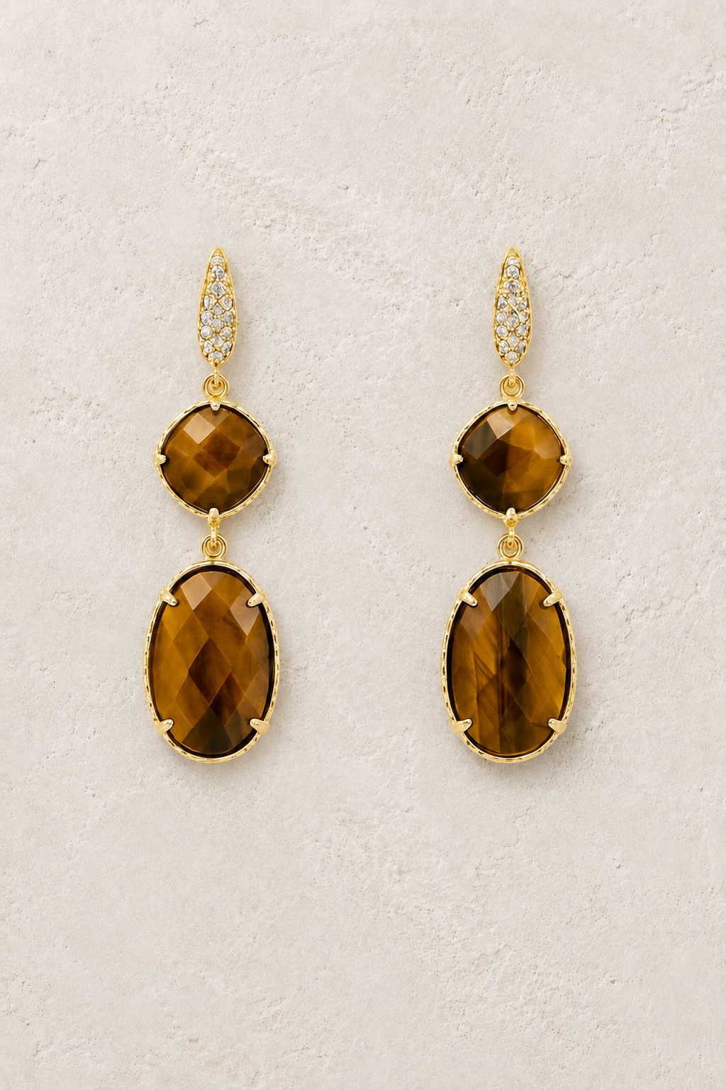 Amara Tiger’s Eye genuine gemstone earrings