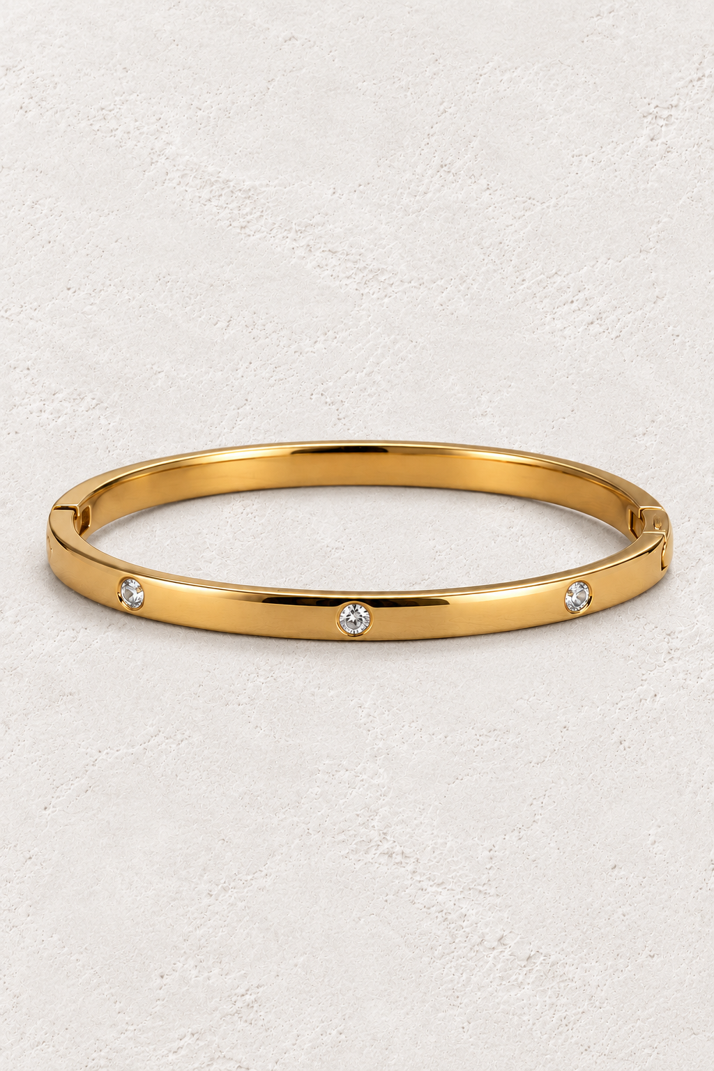 
                  
                    Amelie Gold Crystal Station Bangle — approved off-white background 2:3 cover
                  
                
