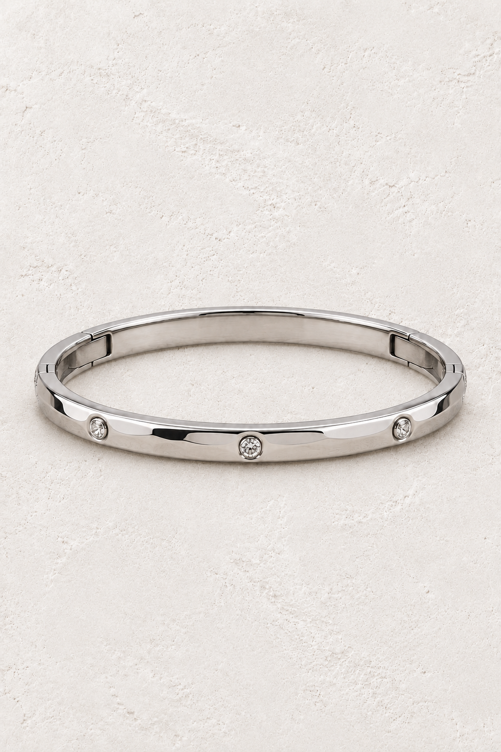 
                  
                    Amelie Silver Crystal Station Bangle — approved off-white background 2:3 cover
                  
                