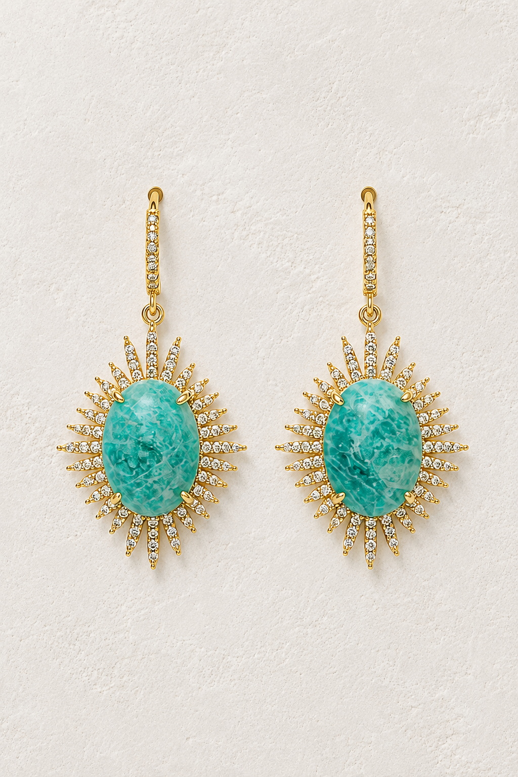 
                  
                    Astra Amazonite genuine gemstone statement drop earrings
                  
                