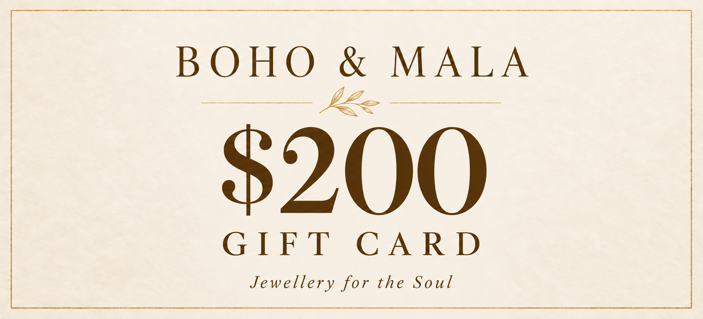 Boho & Mala $200 gift card in ivory and gold