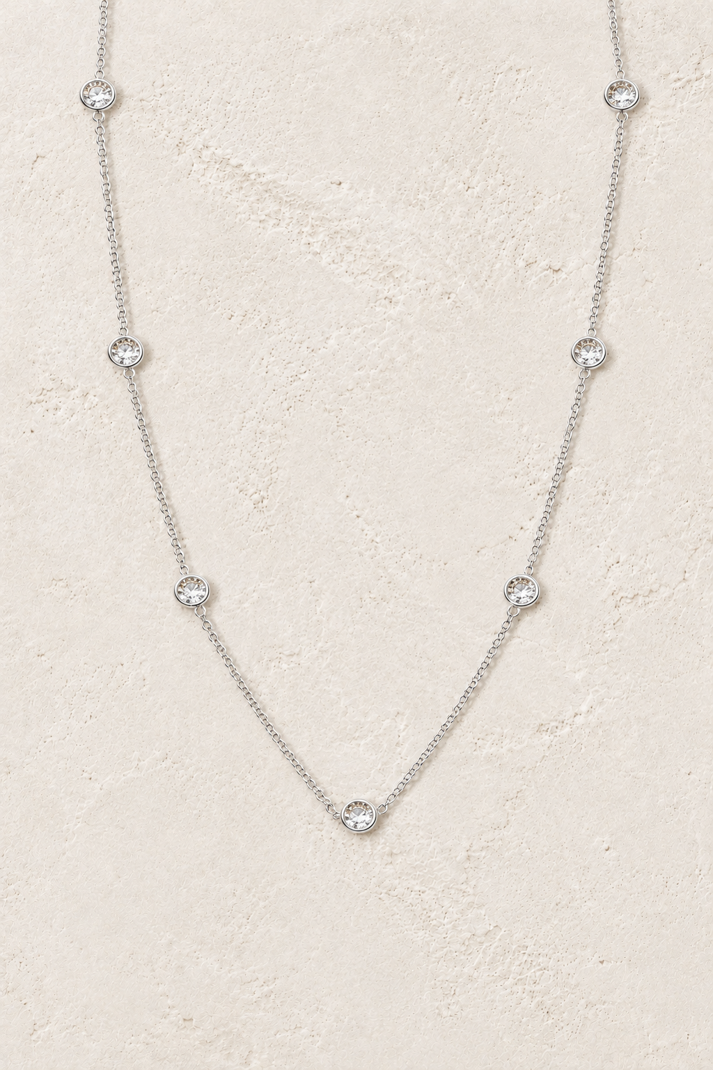 Clear Crystal Pendant Necklace on Francesca's approved original hero background