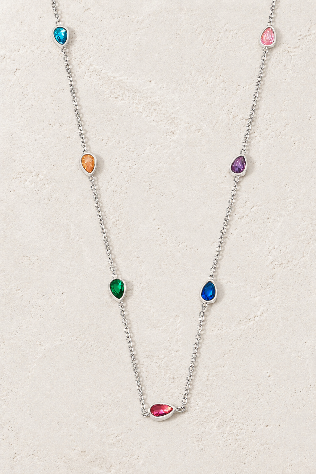 Colourful Zirconia Pendant Necklace on Francesca's approved original hero background