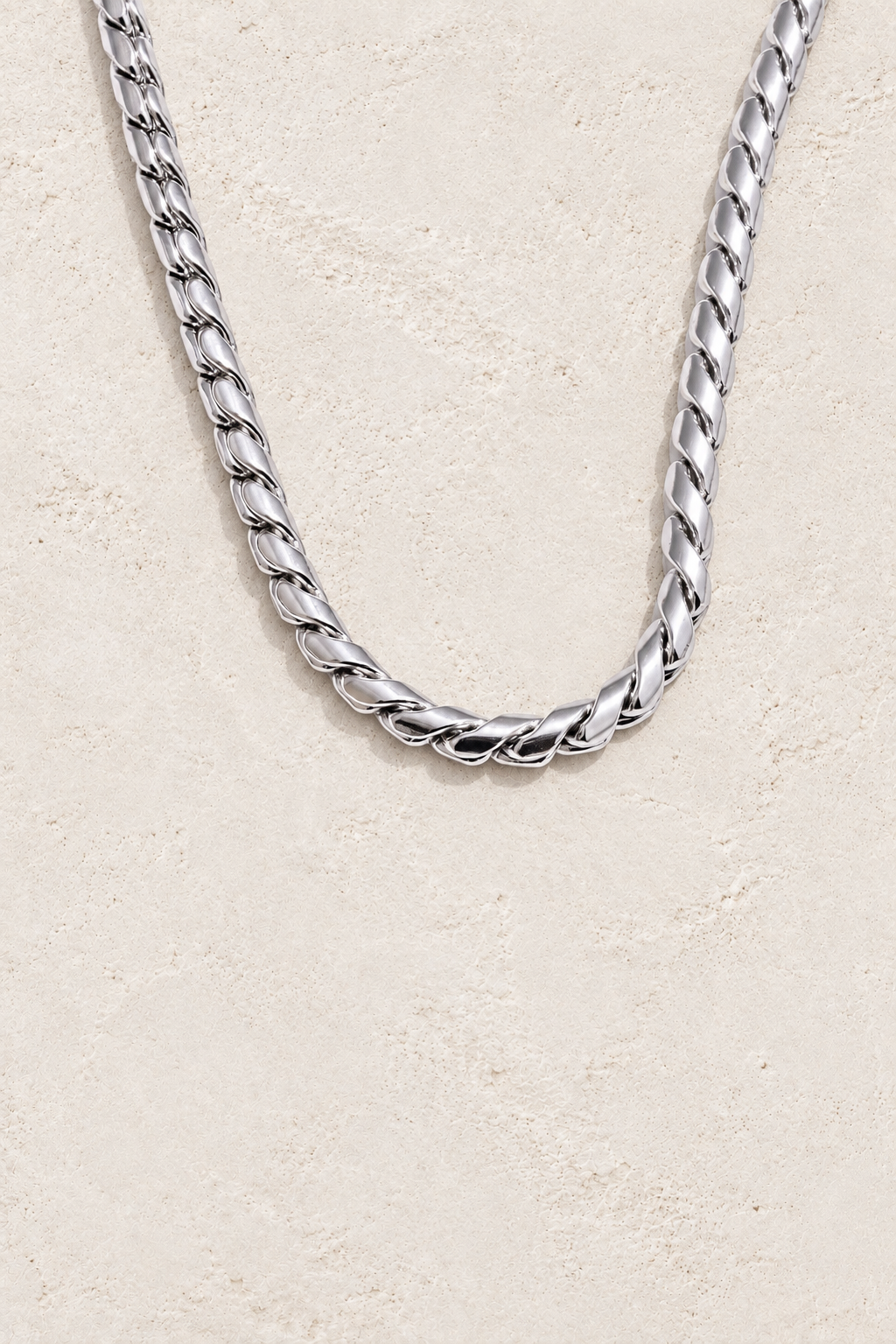 Men’s Stainless-Steel Thick Necklace 56cm on Francesca's approved original hero background
