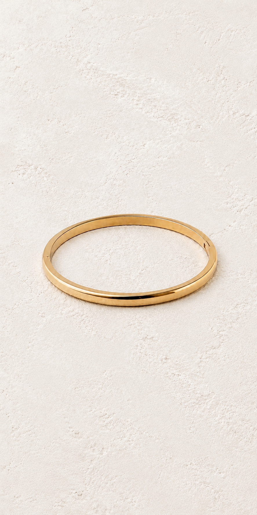 Sorella Classic Polished Gold Bangle on Francesca's supplied original hero background