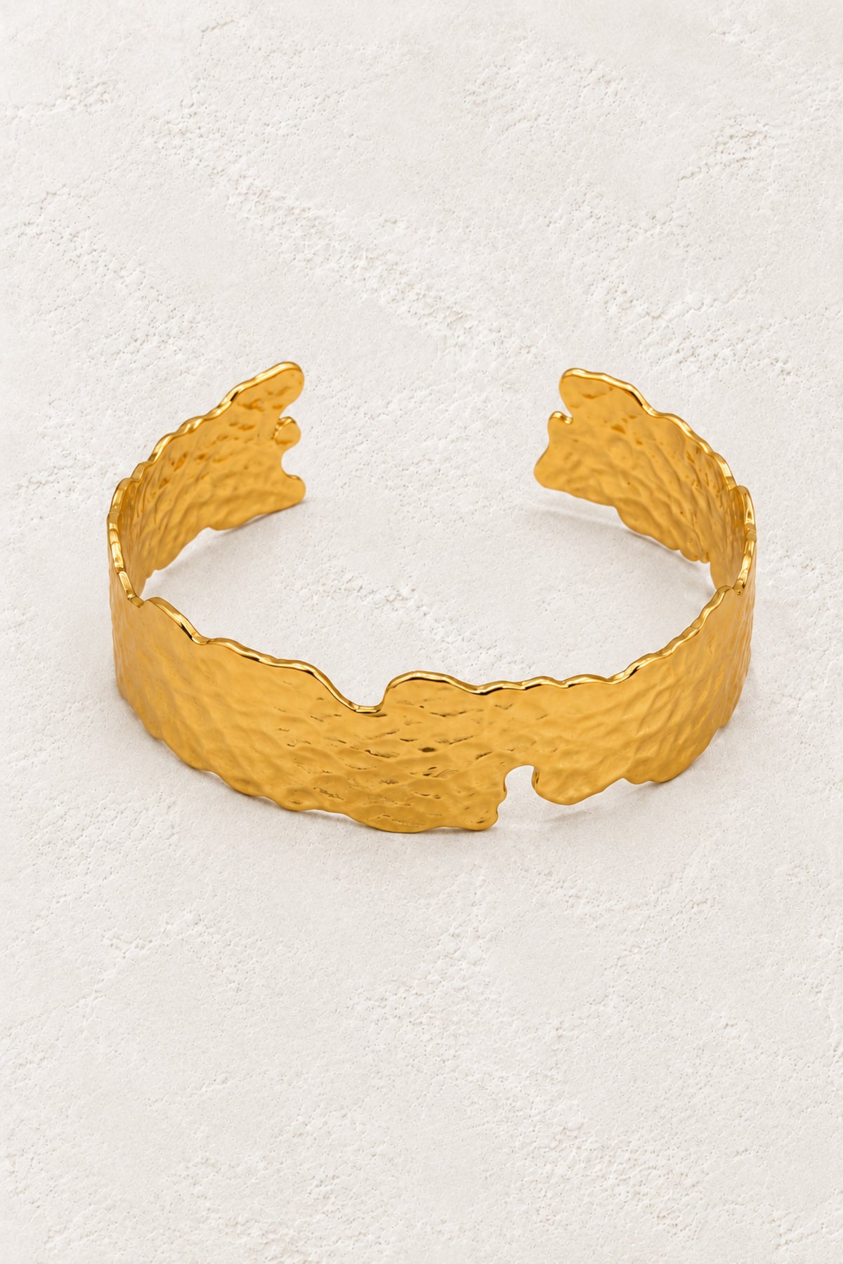 Brisa Max Adjustable Cuff Bracelet on the approved Boho & Mala ivory plaster background