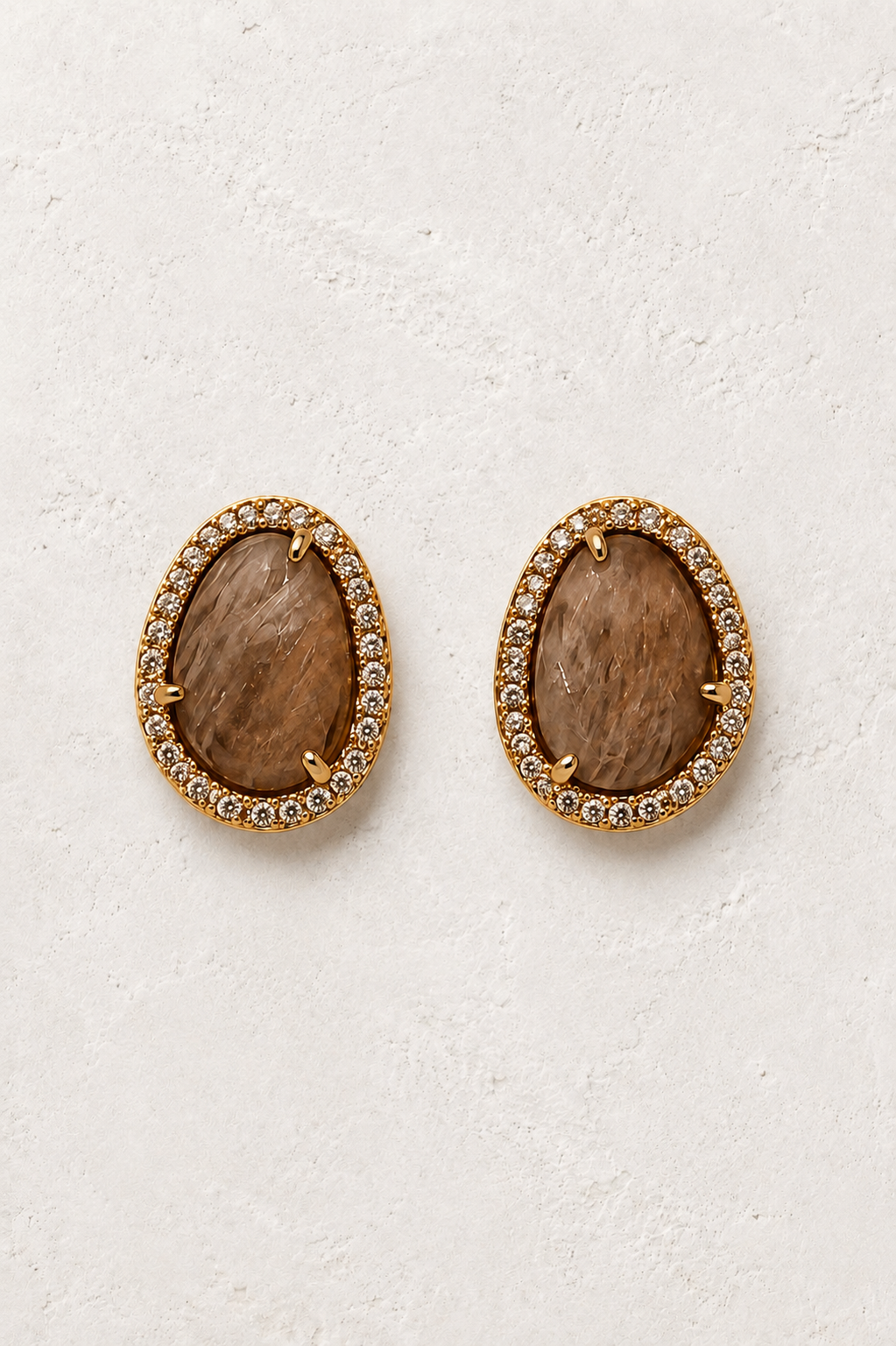 Celestine Sunstone genuine gemstone stud earrings